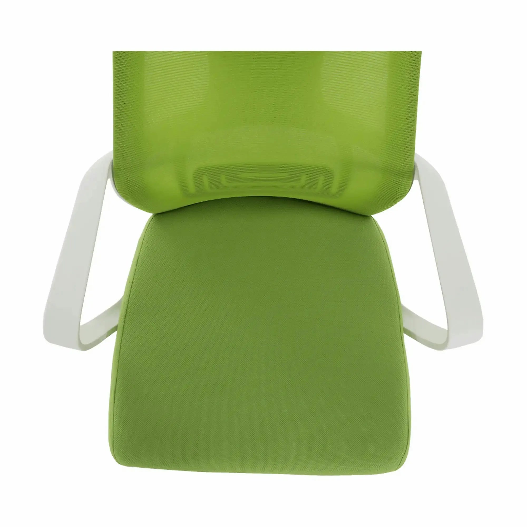 Scaun birou TAXIS, verde/alb/crom, stofa/plastic/metal, 64x63x118/127 cm