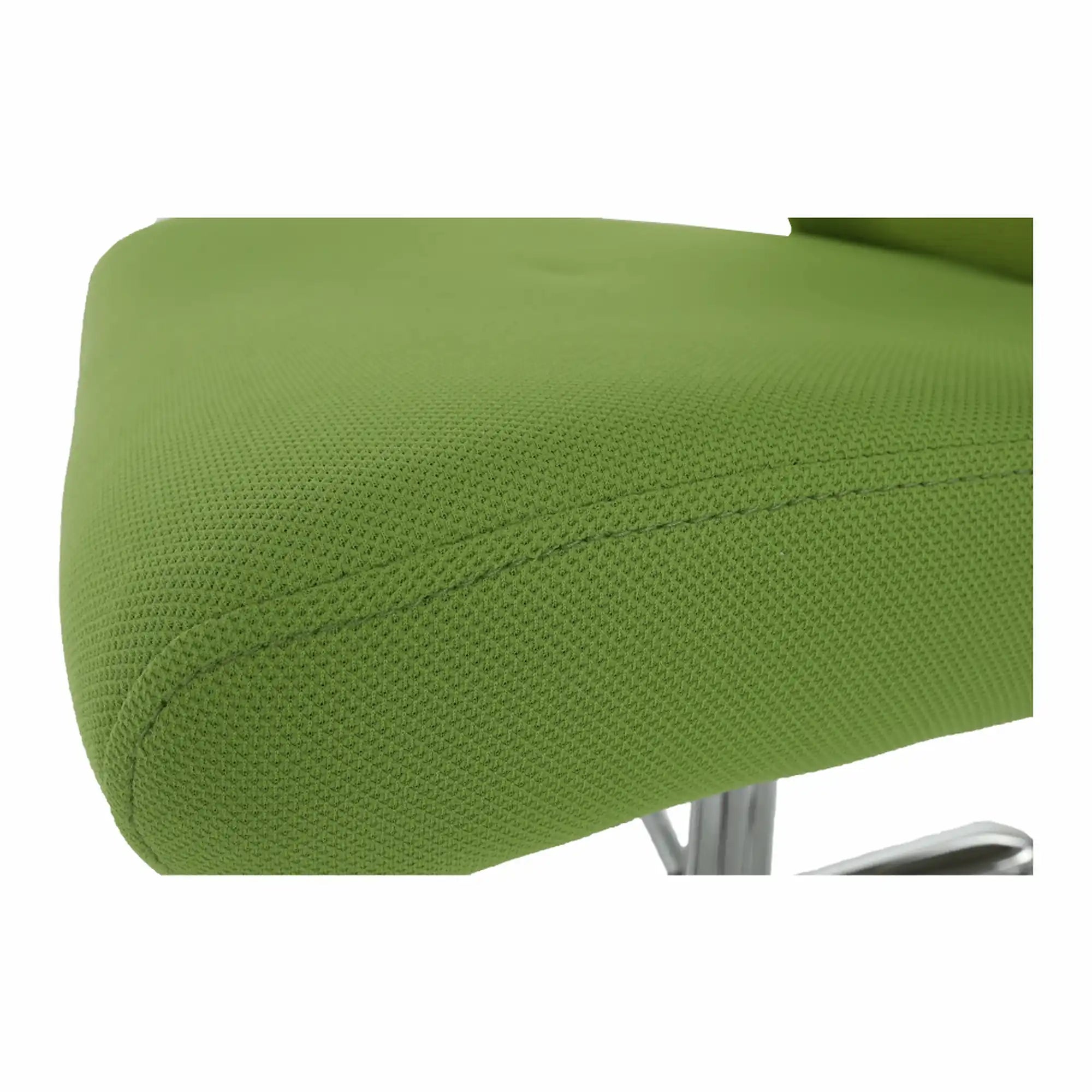 Scaun birou TAXIS, verde/alb/crom, stofa/plastic/metal, 64x63x118/127 cm