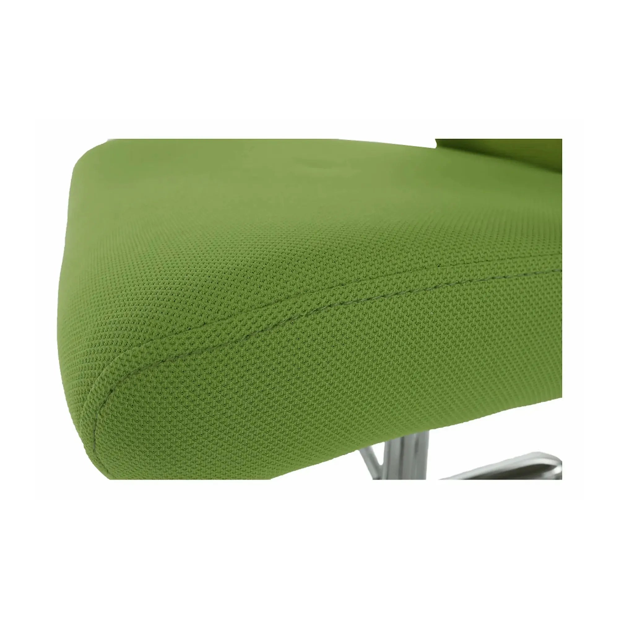 Scaun birou TAXIS, verde/alb/crom, stofa/plastic/metal, 64x63x118/127 cm