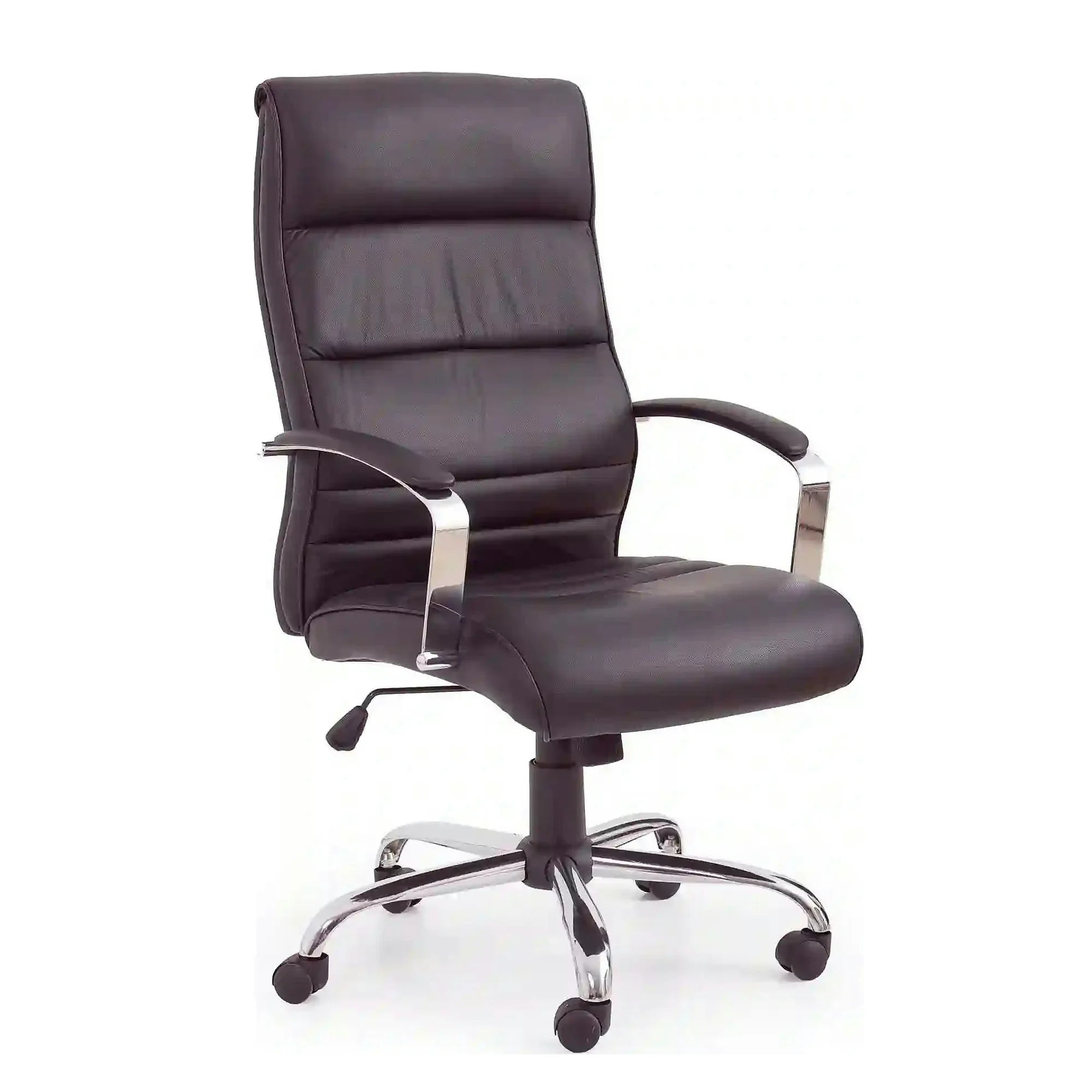 Scaun birou TEKSAS, negru, piele ecologica, 63x75x112/122 cm