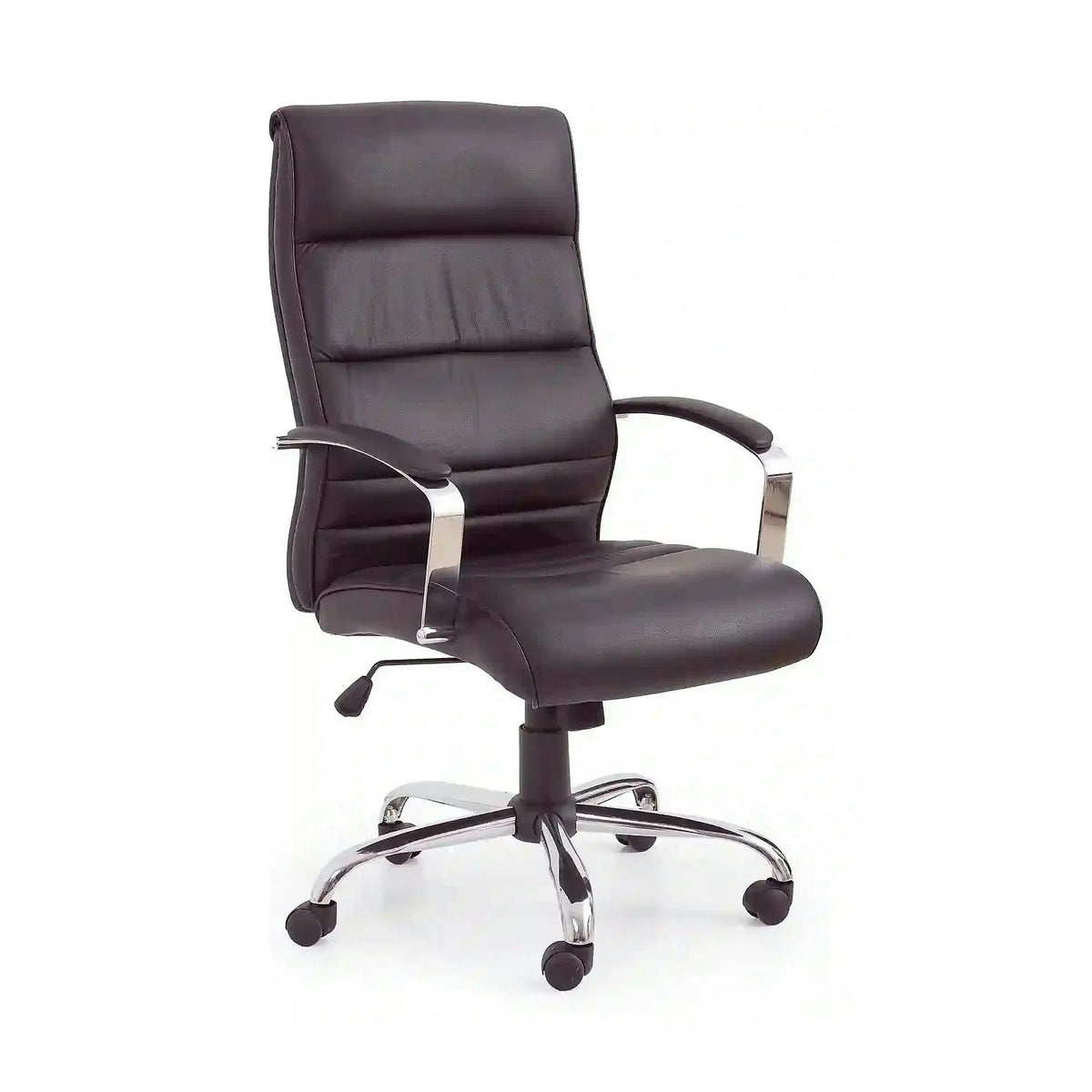 Scaun birou TEKSAS, negru, piele ecologica, 63x75x112/122 cm