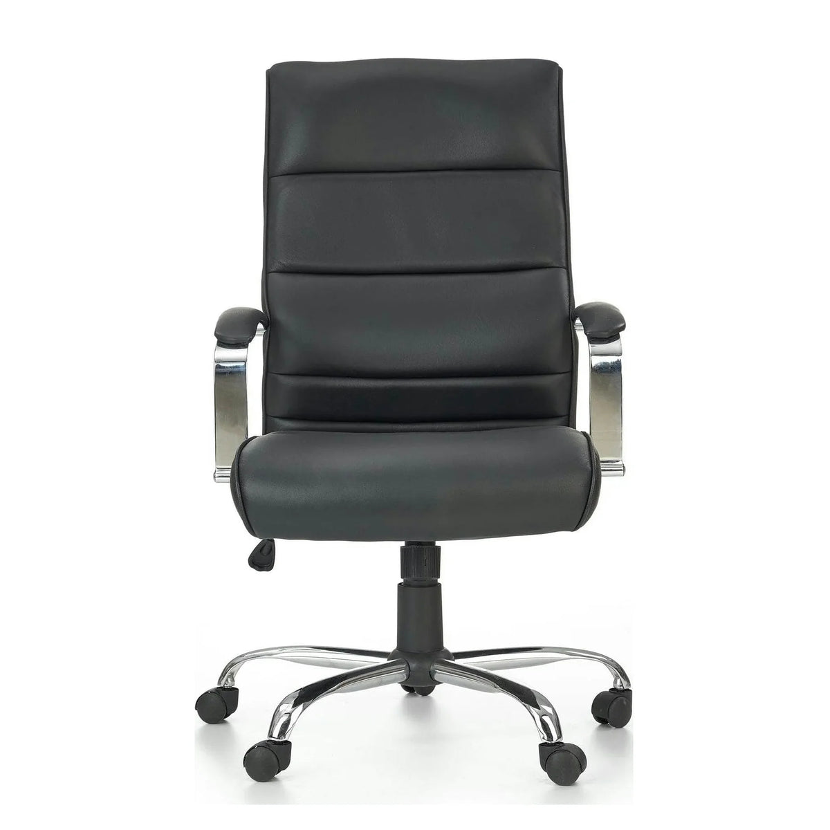Scaun birou TEKSAS, negru, piele ecologica, 63x75x112/122 cm