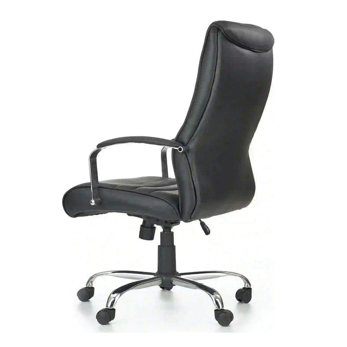 Scaun birou TEKSAS, negru, piele ecologica, 63x75x112/122 cm