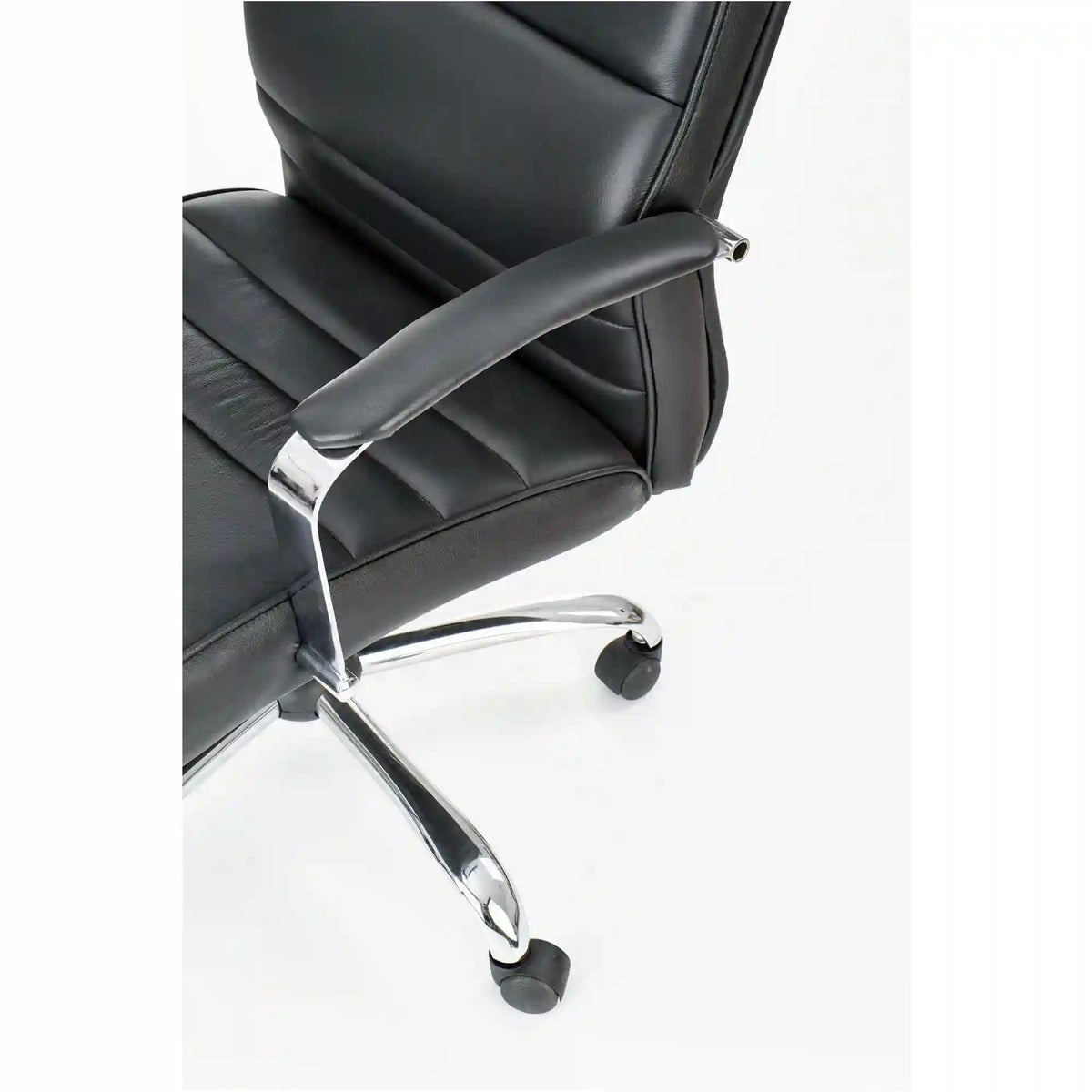 Scaun birou TEKSAS, negru, piele ecologica, 63x75x112/122 cm