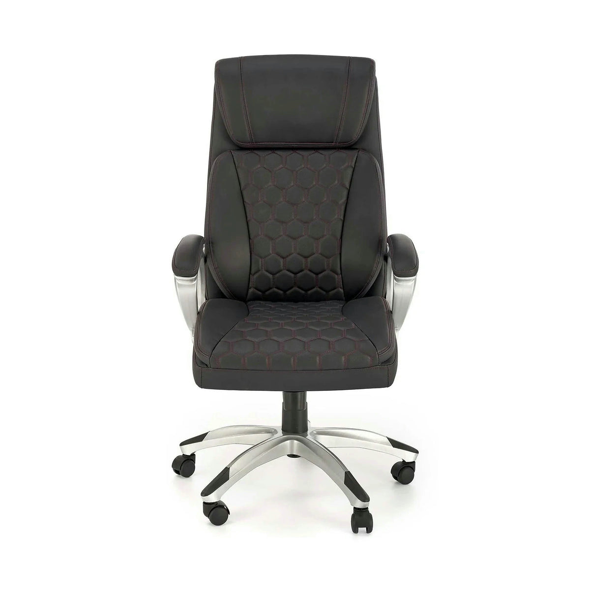 Scaun birou THOMAS, negru, piele ecologica/polipropilena, 62x70x115/122 cm