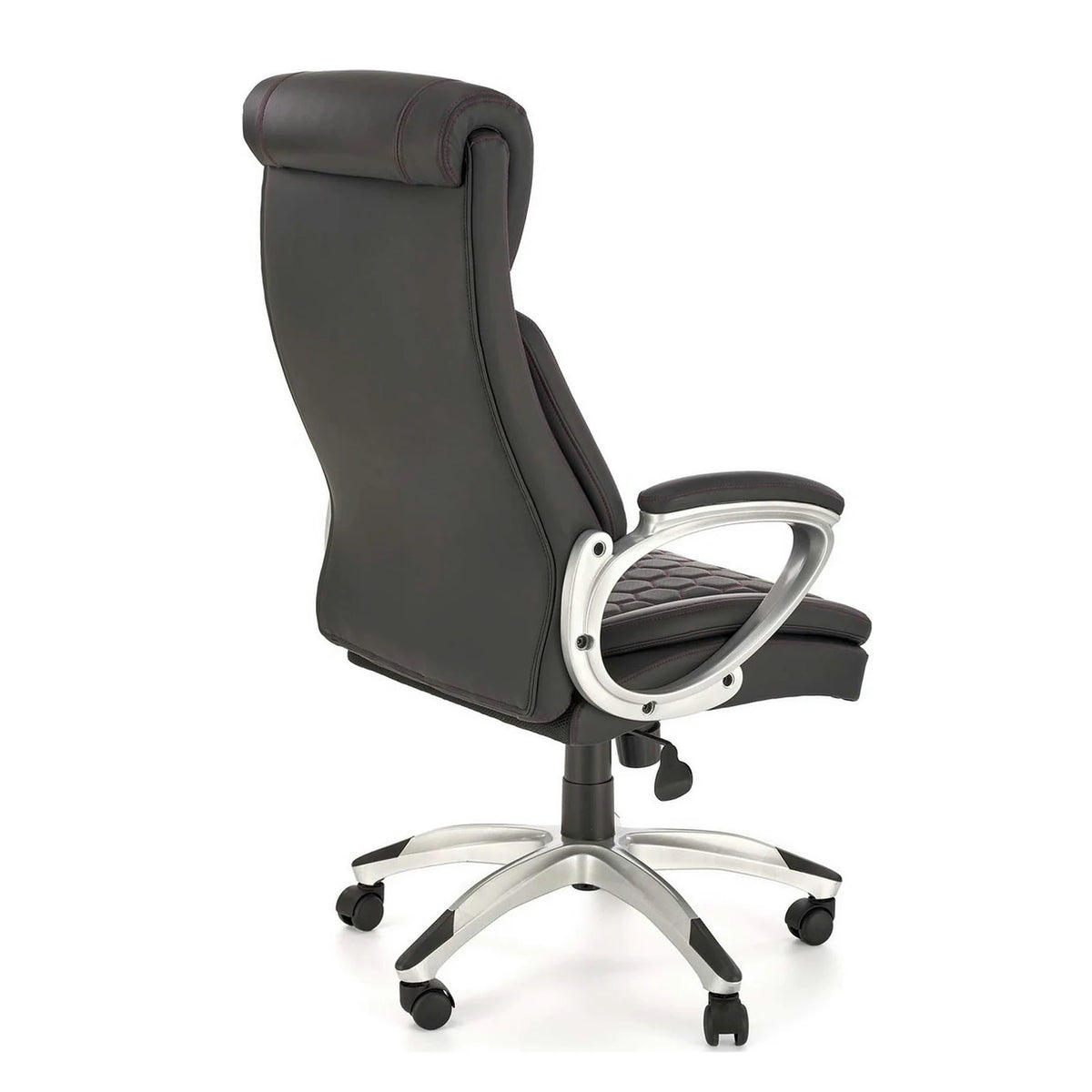 Scaun birou THOMAS, negru, piele ecologica/polipropilena, 62x70x115/122 cm
