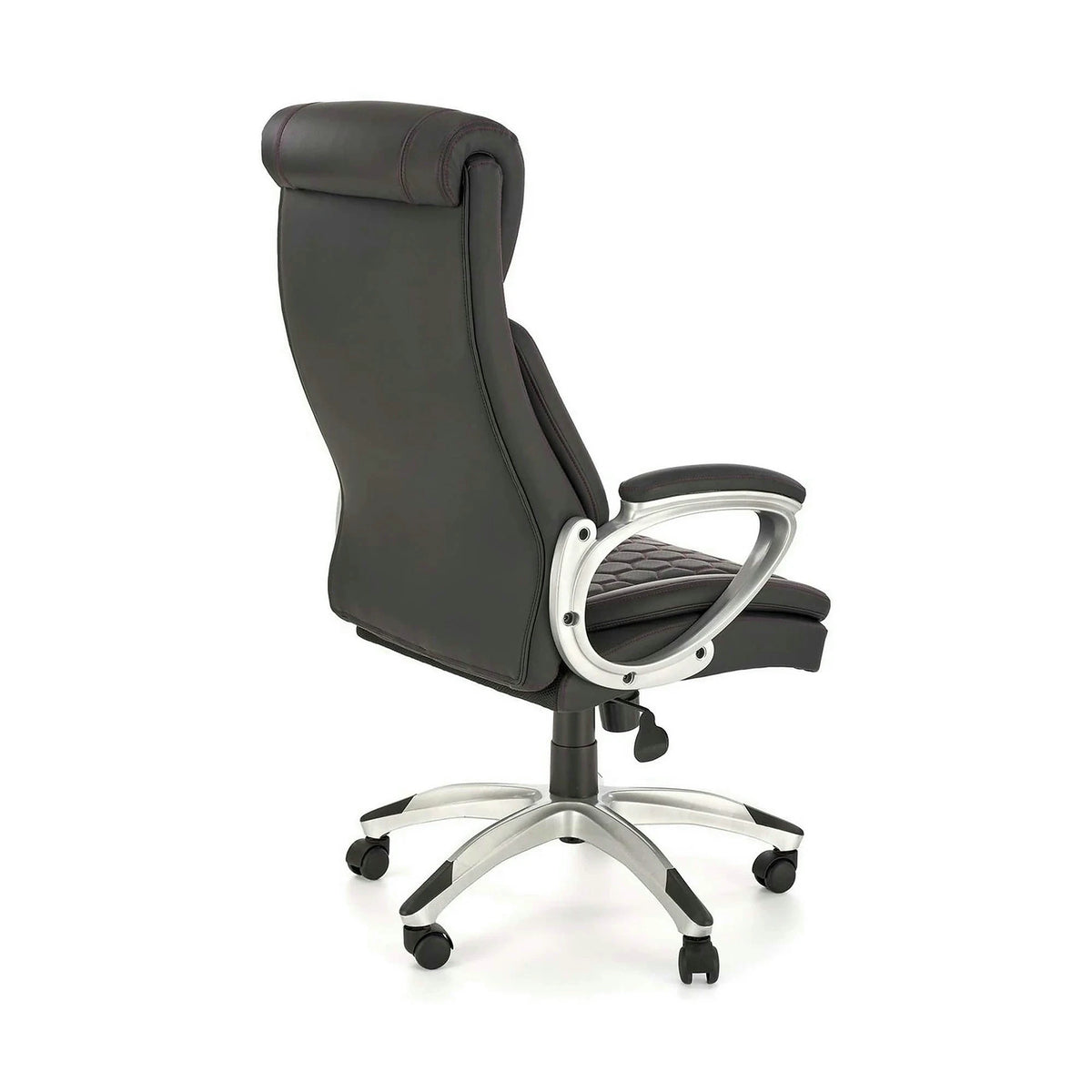 Scaun birou THOMAS, negru, piele ecologica/polipropilena, 62x70x115/122 cm