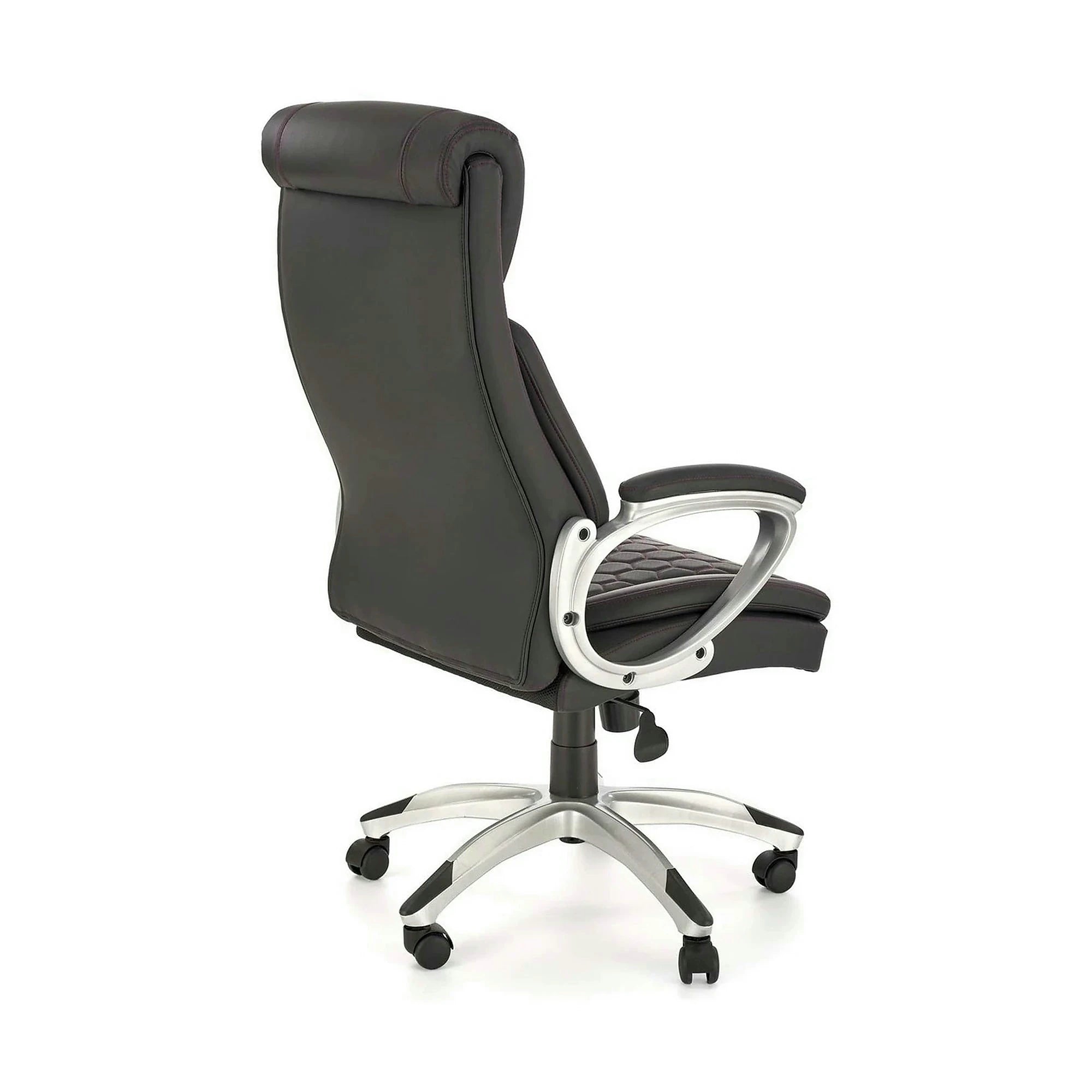 Scaun birou THOMAS, negru, piele ecologica/polipropilena, 62x70x115/122 cm