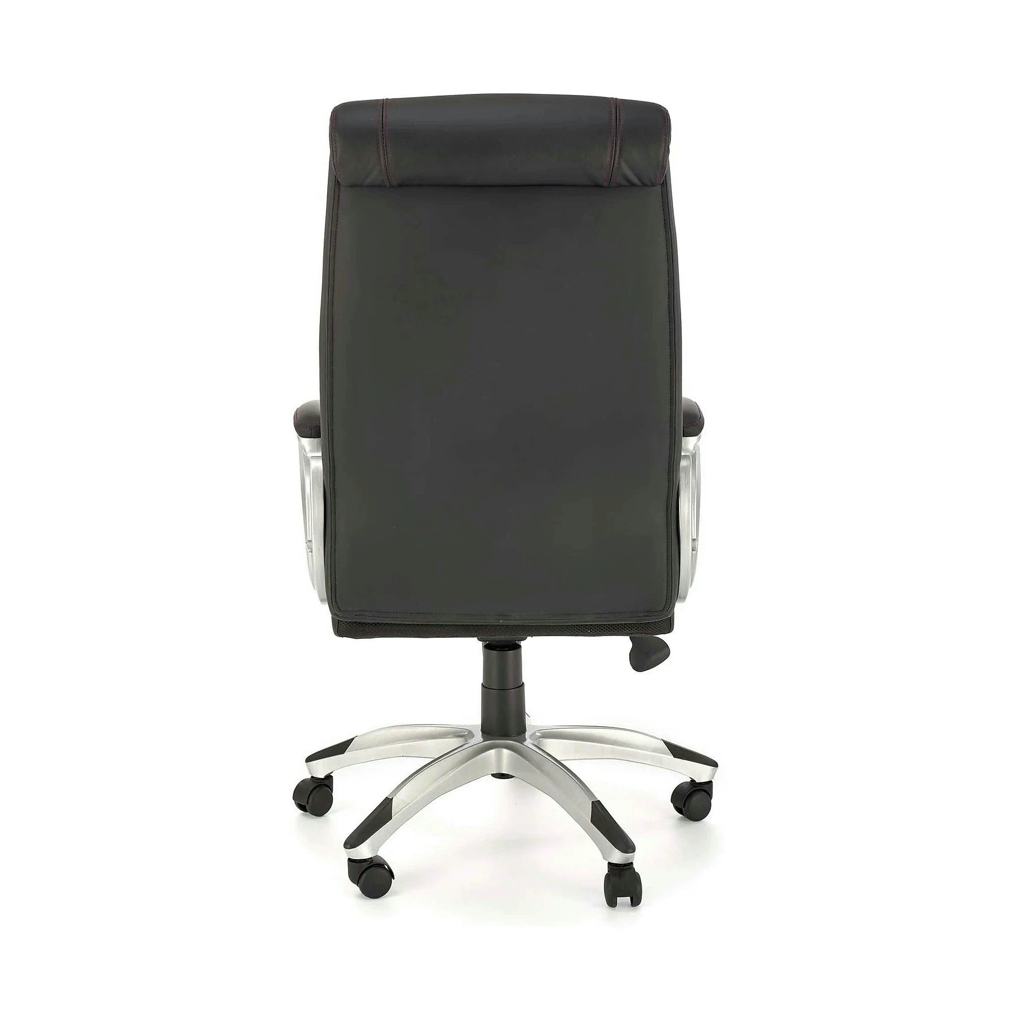 Scaun birou THOMAS, negru, piele ecologica/polipropilena, 62x70x115/122 cm