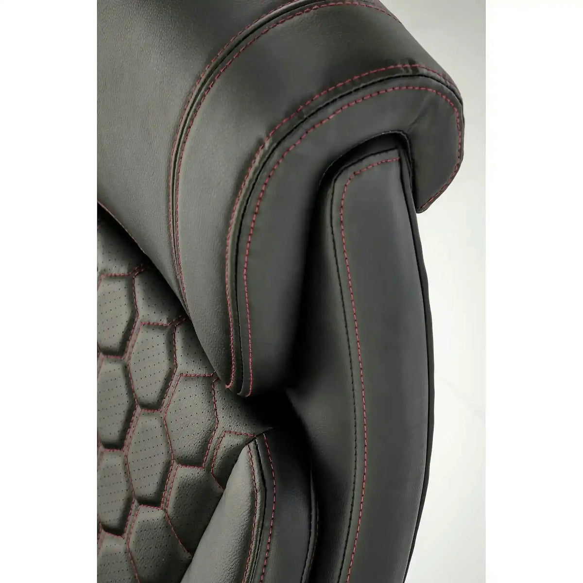 Scaun birou THOMAS, negru, piele ecologica/polipropilena, 62x70x115/122 cm