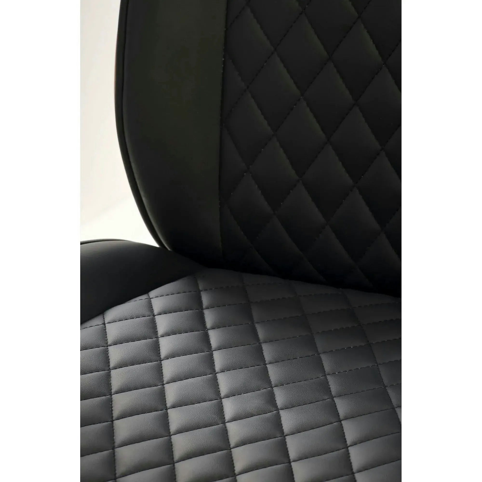 Scaun birou TIMBER, nuc/negru, piele ecologica/placaj indoit, 72x68x114/122 cm