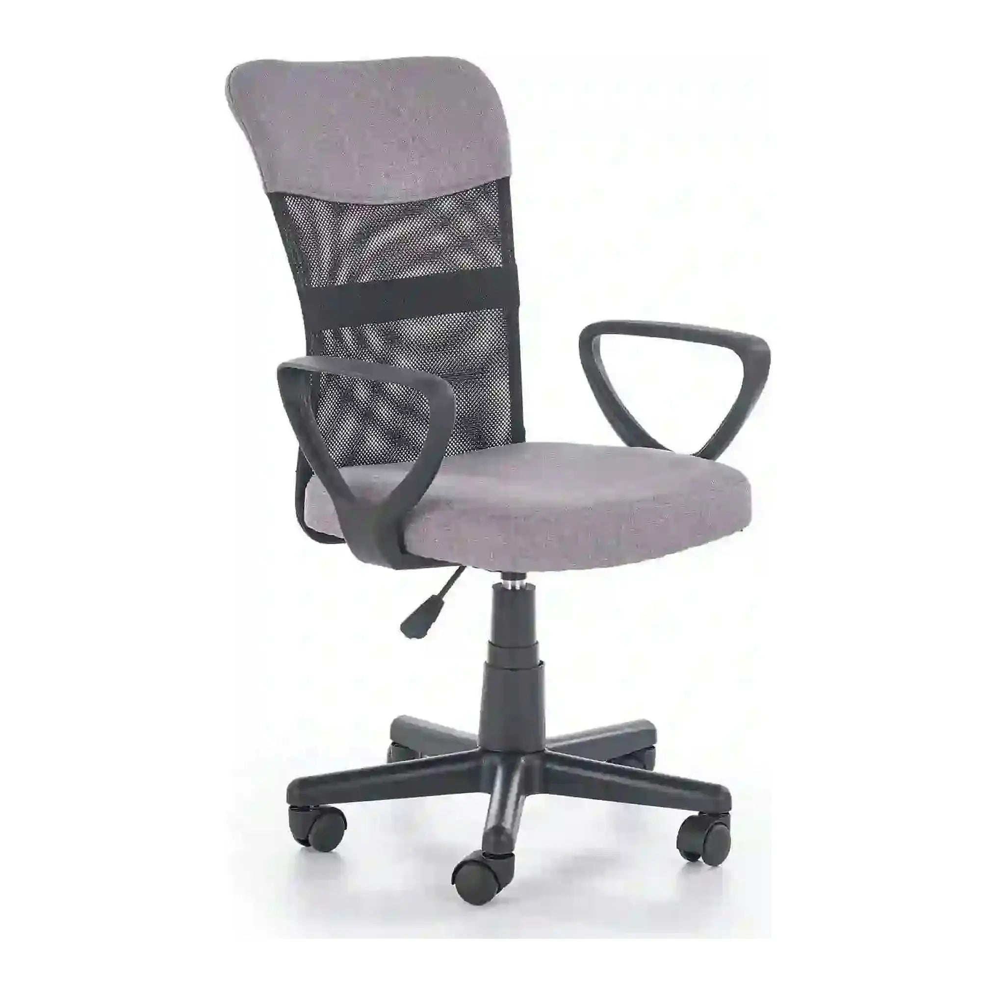 Scaun birou TIMMY, gri/negru, stofa clasica/plasa, 52x59x81/91 cm