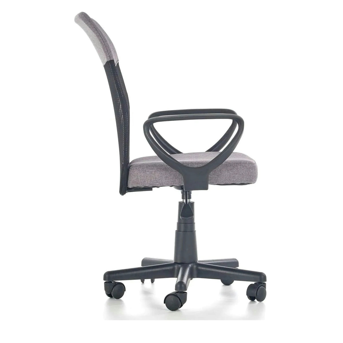 Scaun birou TIMMY, gri/negru, stofa clasica/plasa, 52x59x81/91 cm