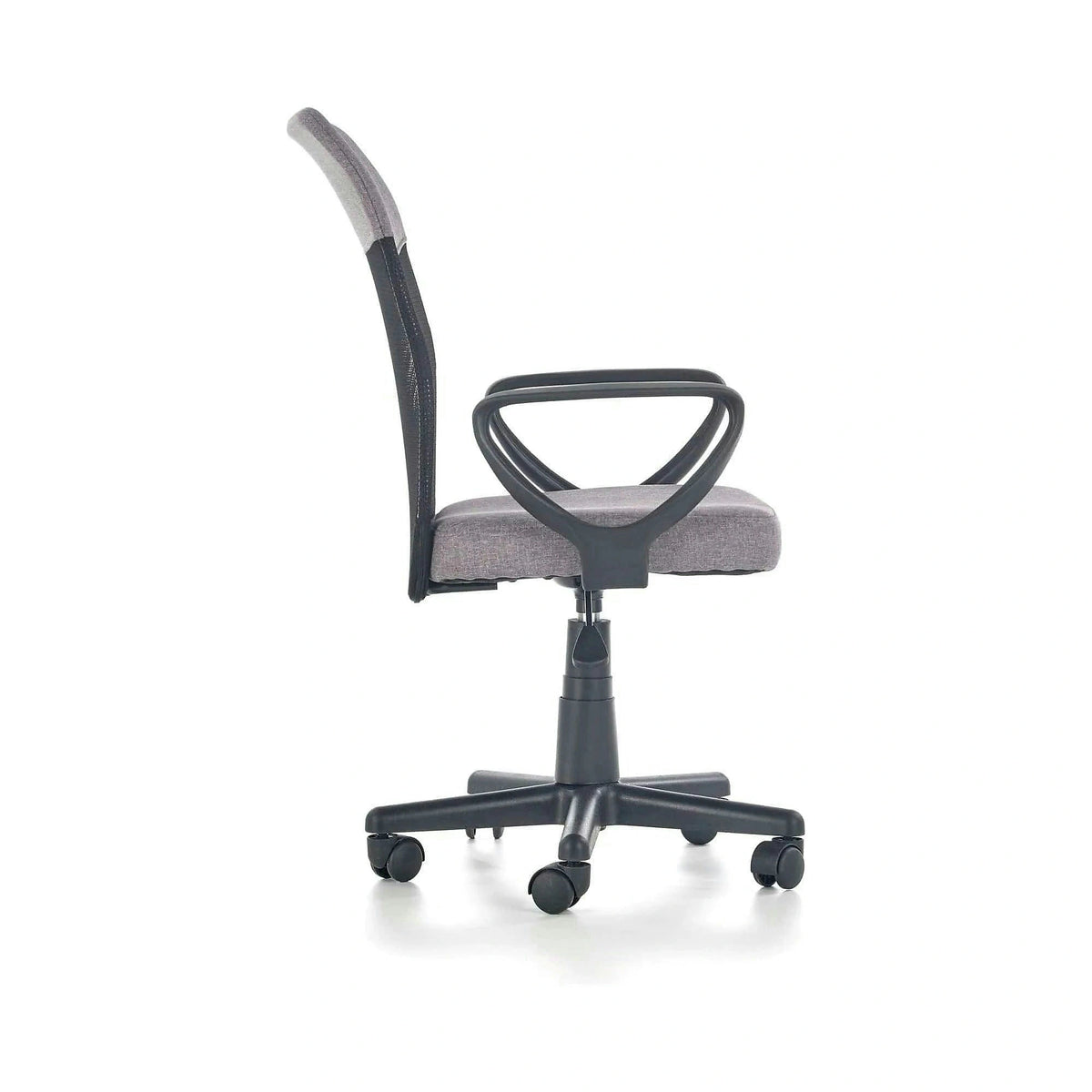 Scaun birou TIMMY, gri/negru, stofa clasica/plasa, 52x59x81/91 cm