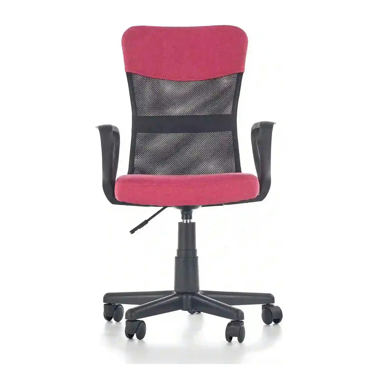 Scaun birou TIMMY, roz, stofa clasica/plasa, 52x59x81/91 cm