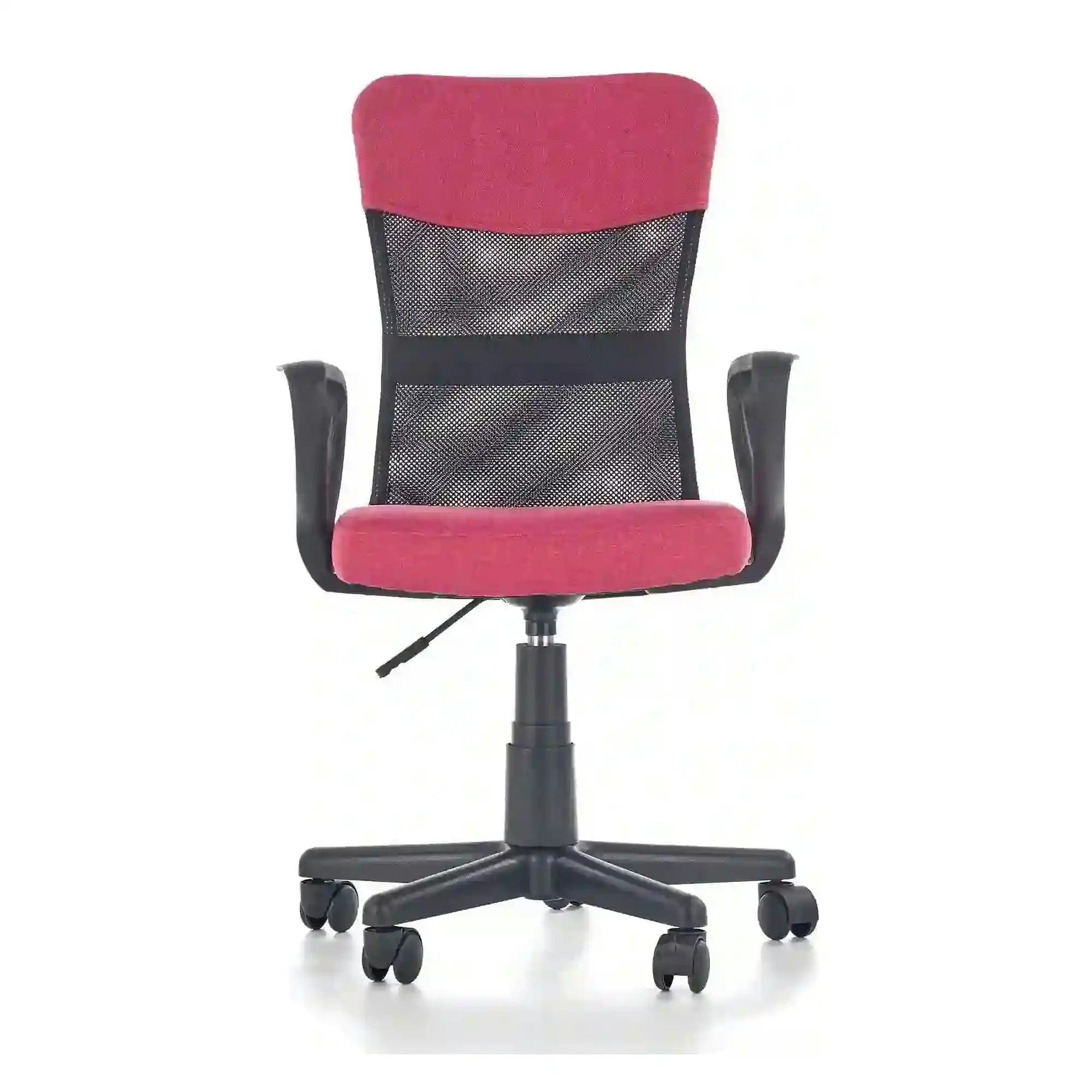 Scaun birou TIMMY, roz, stofa clasica/plasa, 52x59x81/91 cm