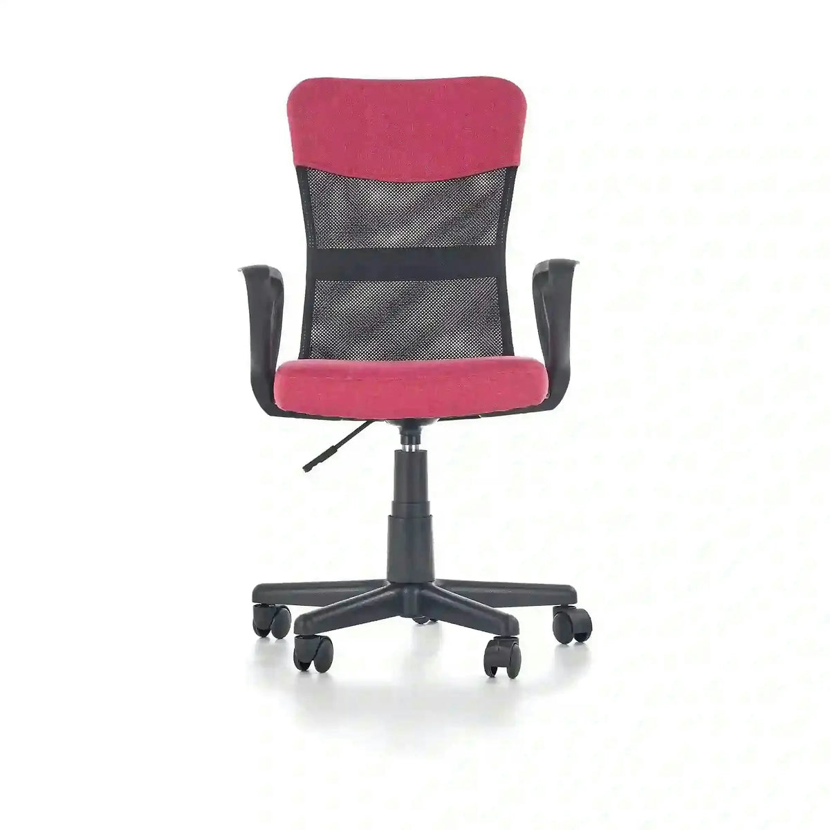 Scaun birou TIMMY, roz, stofa clasica/plasa, 52x59x81/91 cm