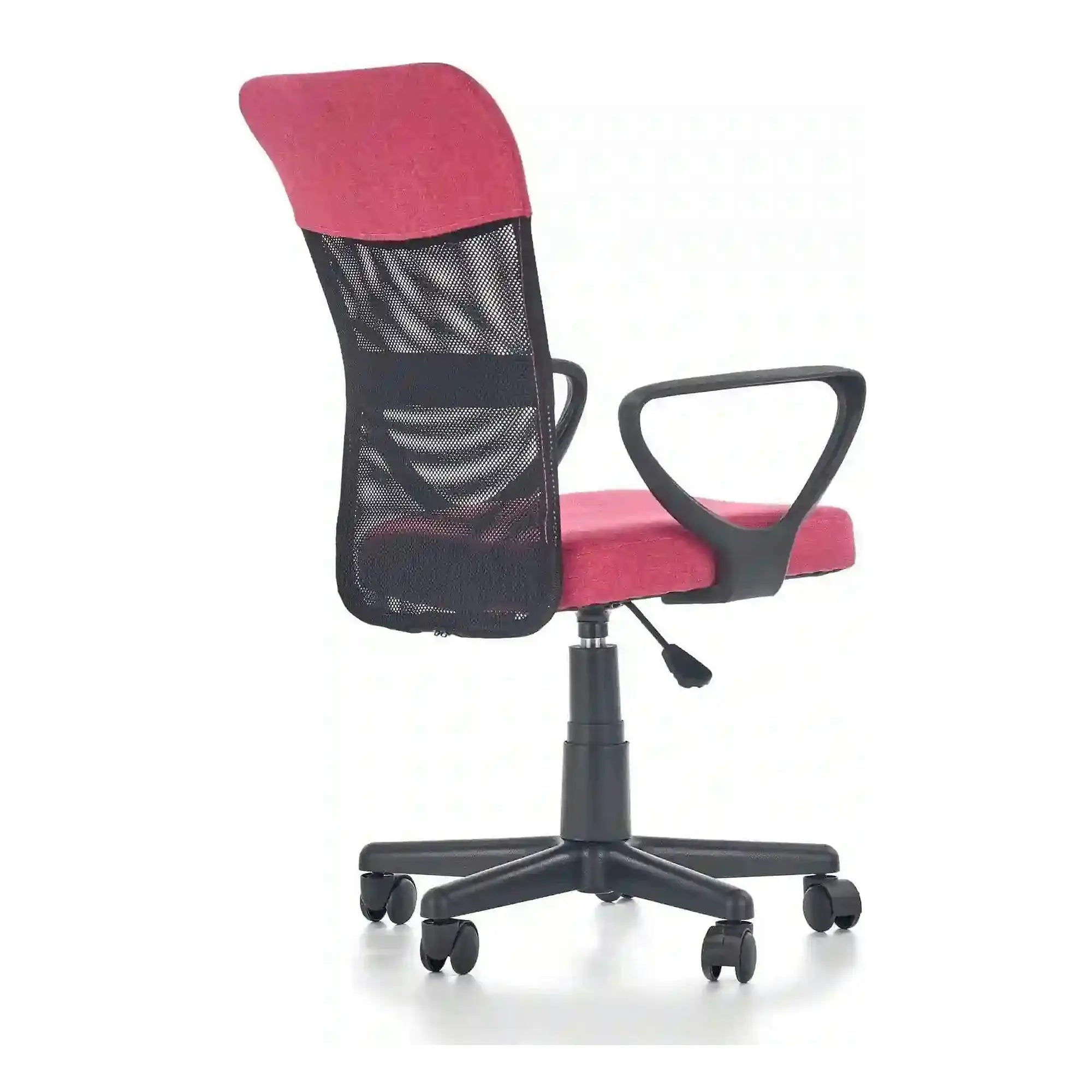 Scaun birou TIMMY, roz, stofa clasica/plasa, 52x59x81/91 cm