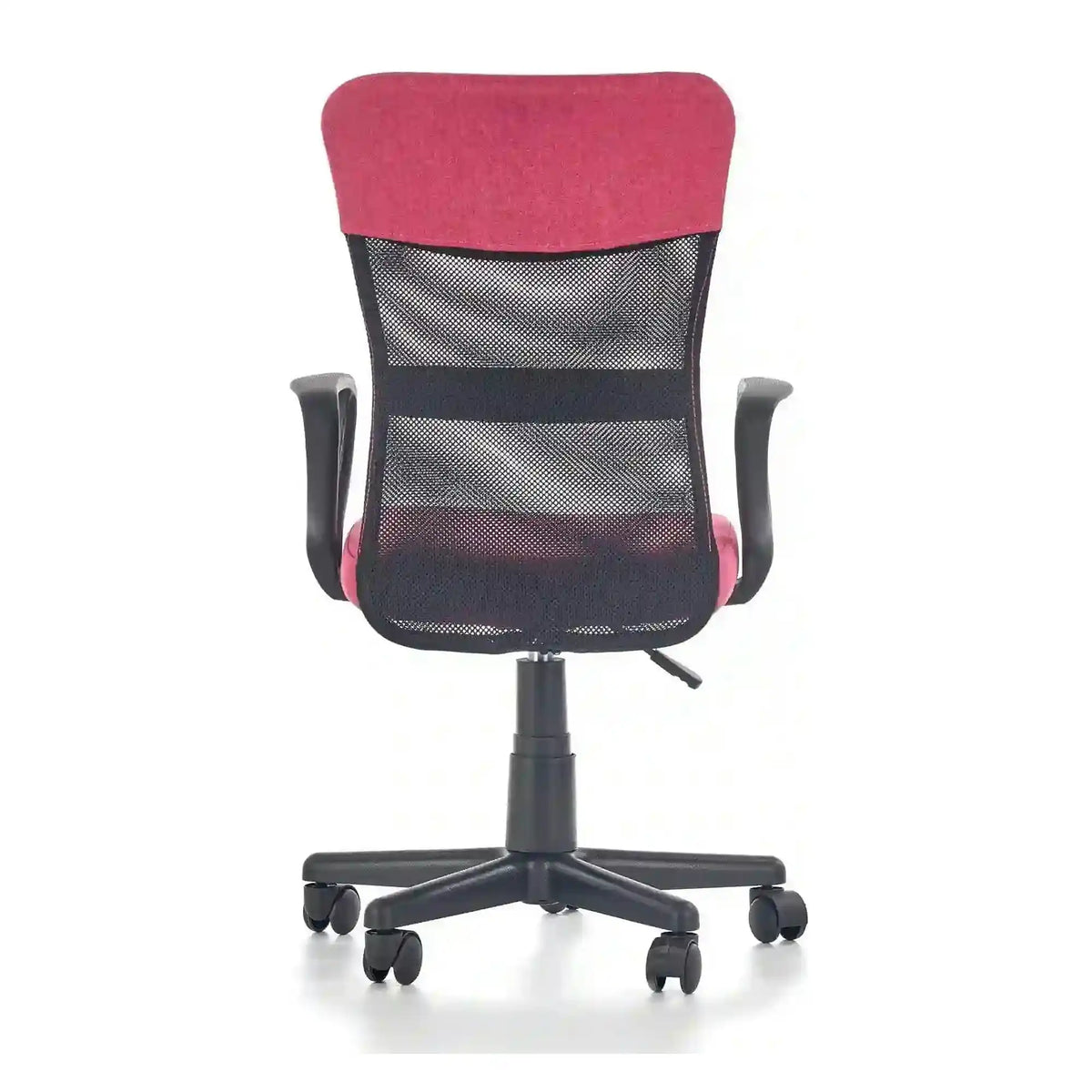 Scaun birou TIMMY, roz, stofa clasica/plasa, 52x59x81/91 cm