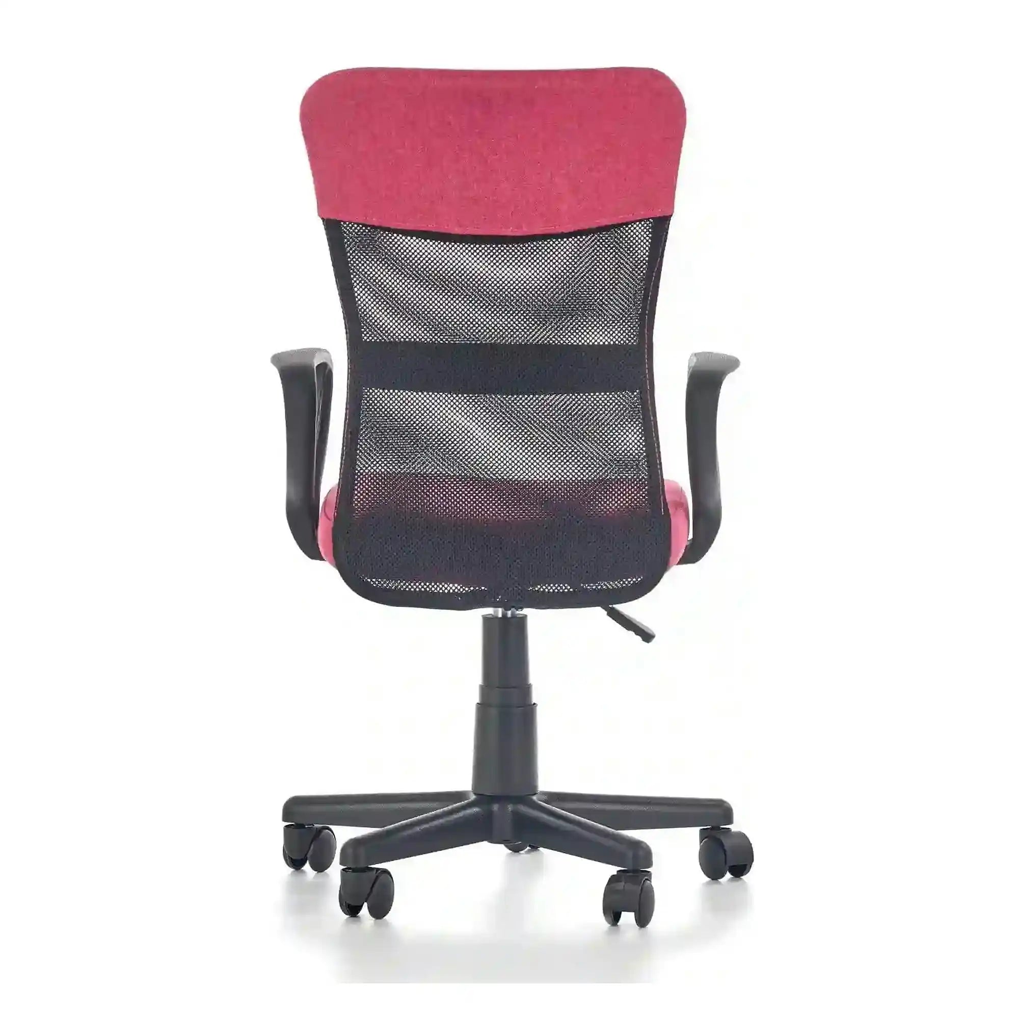 Scaun birou TIMMY, roz, stofa clasica/plasa, 52x59x81/91 cm