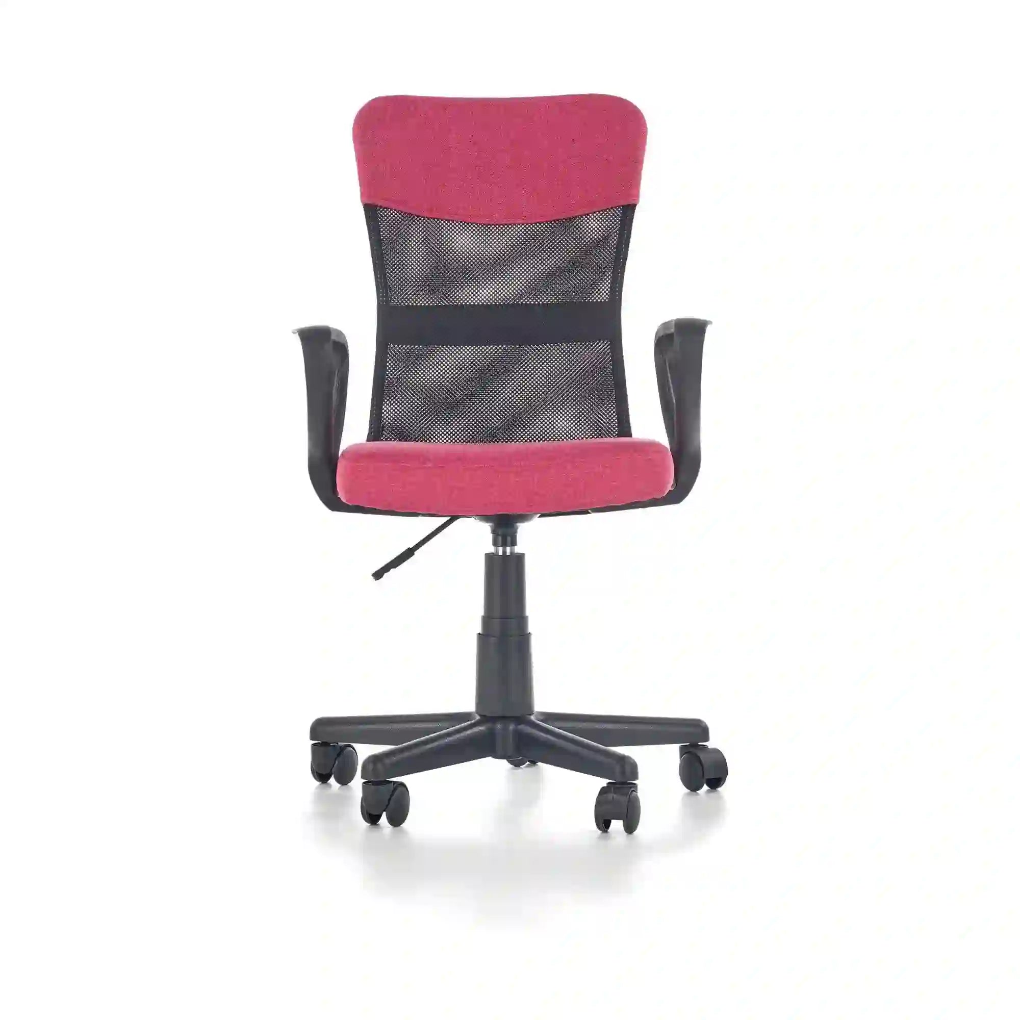 Scaun birou TIMMY, roz, stofa clasica/plasa, 52x59x81/91 cm