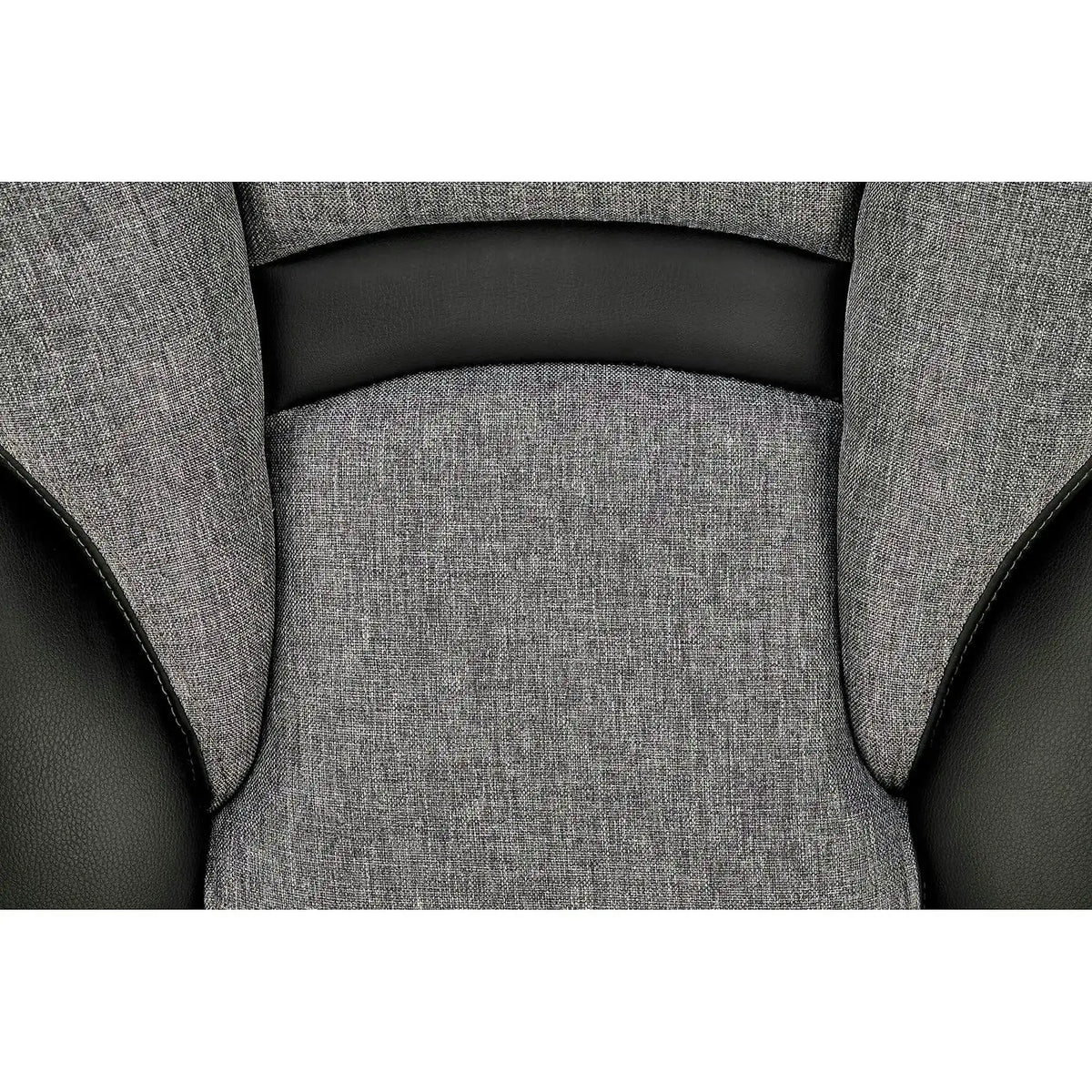 Scaun birou VALERIO, negru/gri, piele ecologica/panza, 67x69x120/128 cm