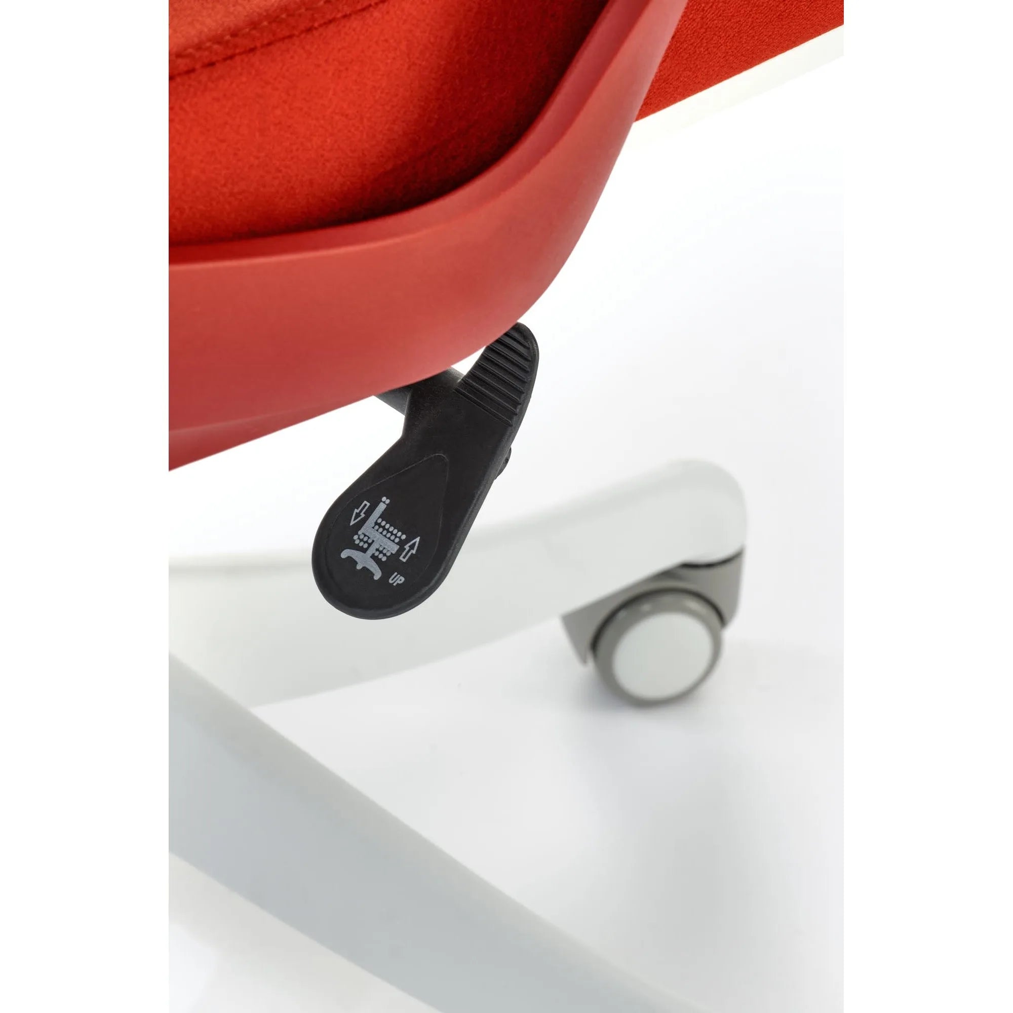 Scaun birou VESUVIO 2, caramiziu/alb, stofa/panza/polipropilena, 59x59x115/121 cm