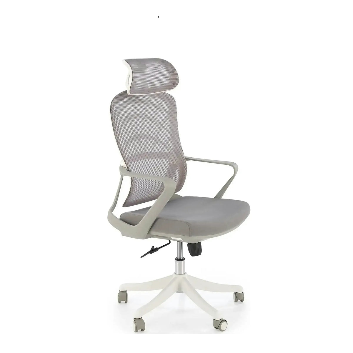 Scaun birou VESUVIO 2, gri/alb, stofa/panza/polipropilena, 59x59x115/120 cm