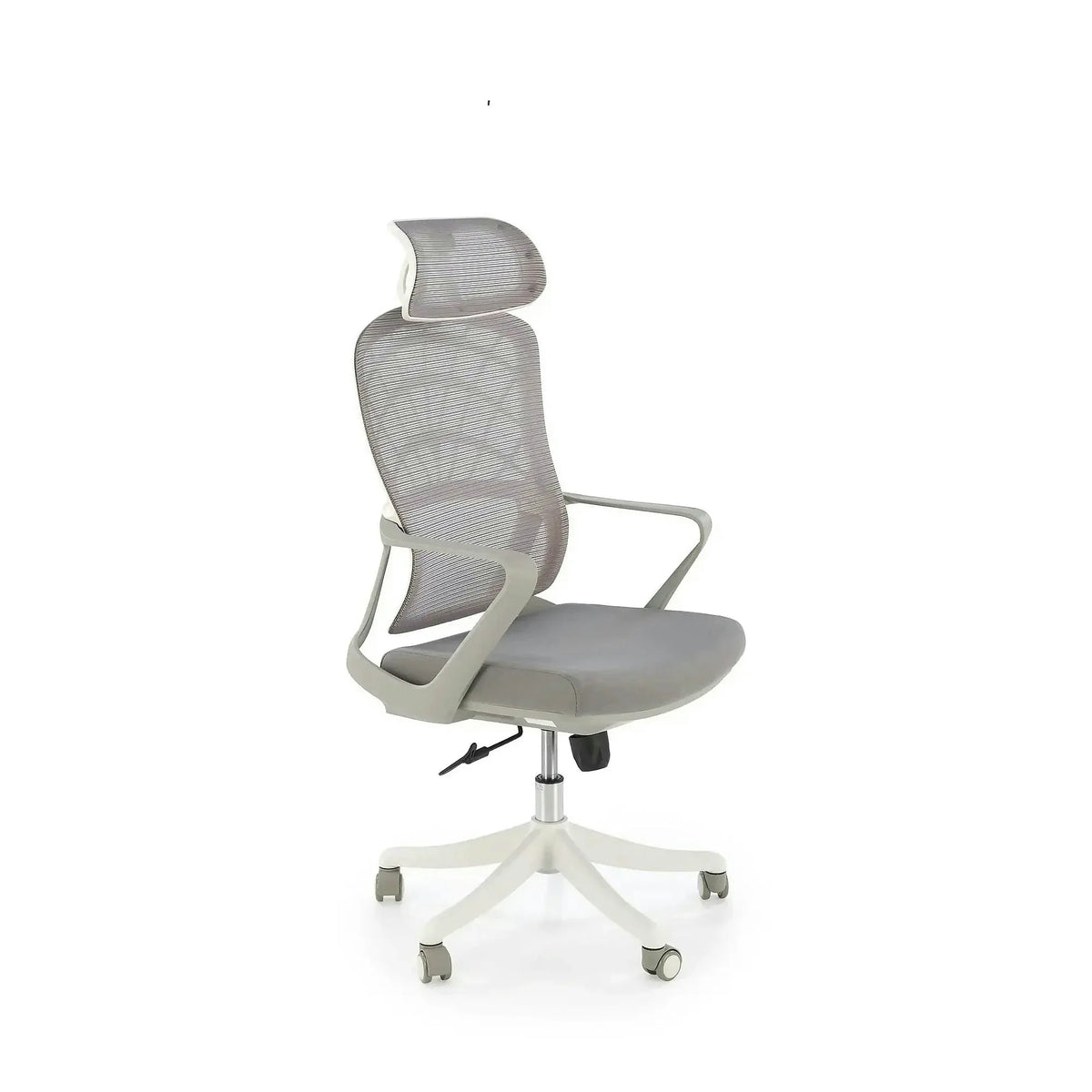 Scaun birou VESUVIO 2, gri/alb, stofa/panza/polipropilena, 59x59x115/120 cm