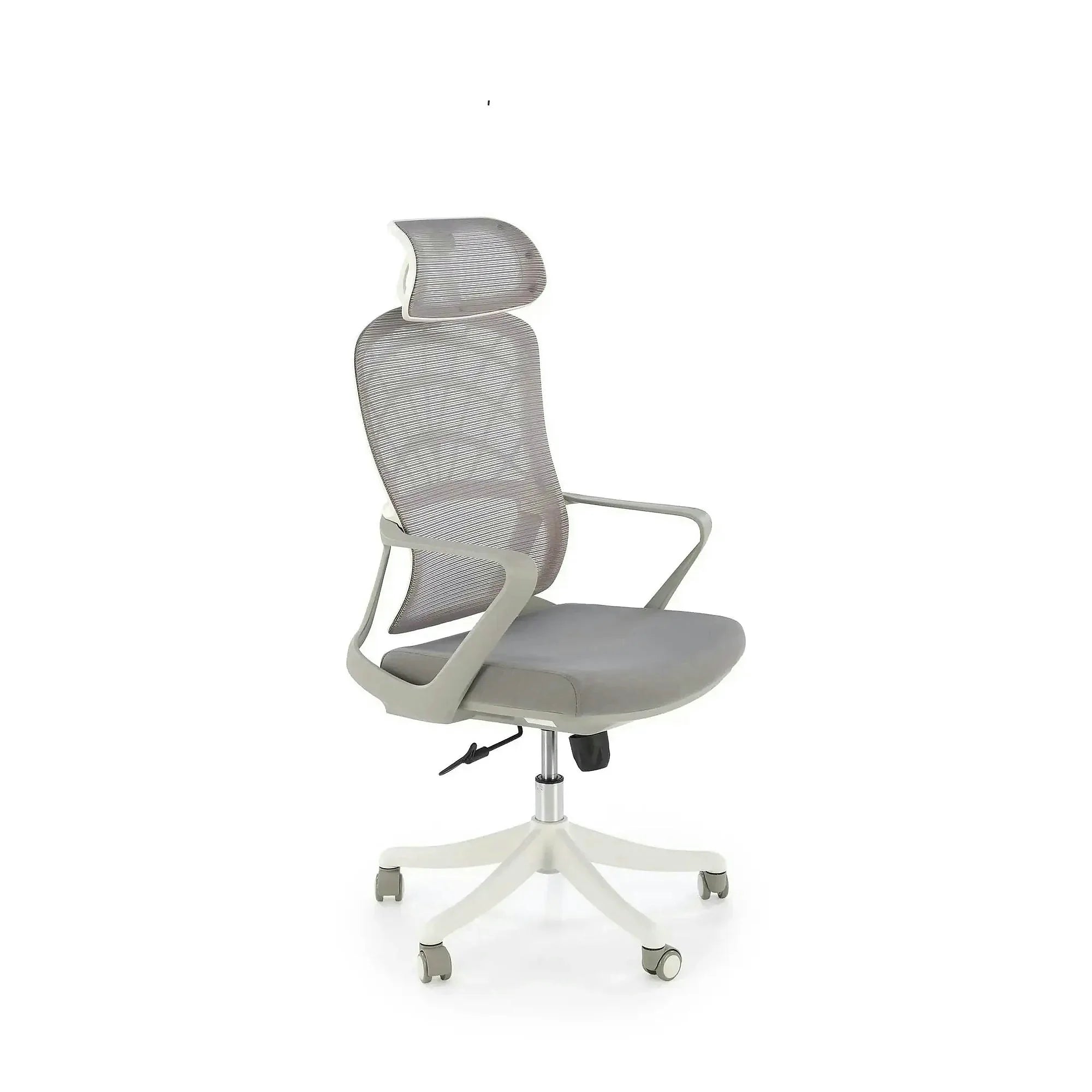 Scaun birou VESUVIO 2, gri/alb, stofa/panza/polipropilena, 59x59x115/120 cm