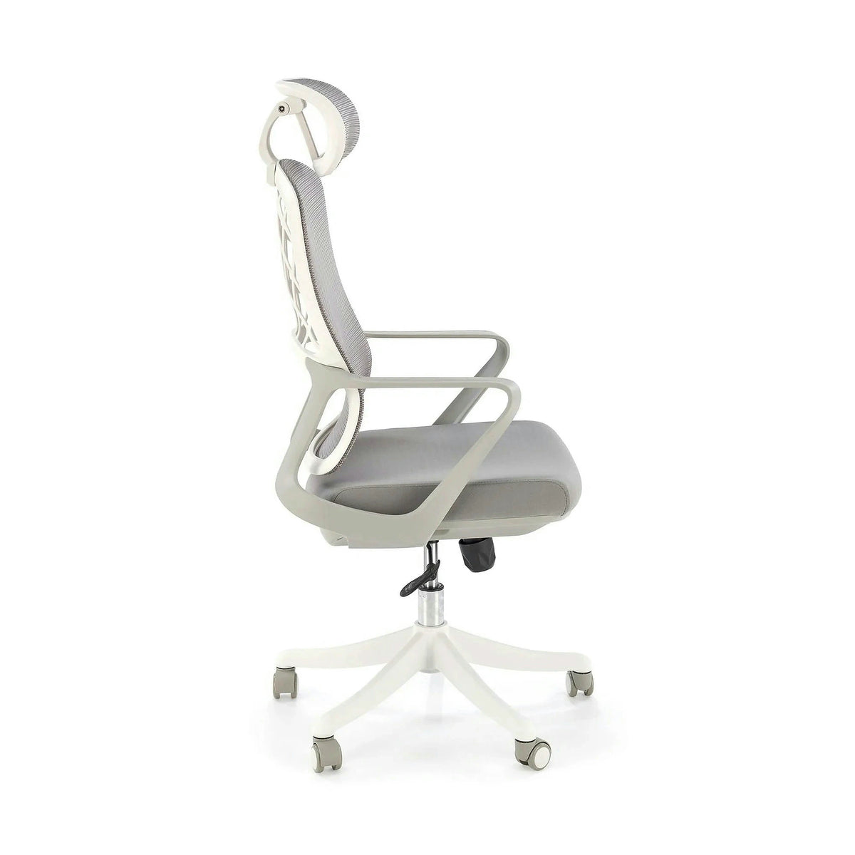 Scaun birou VESUVIO 2, gri/alb, stofa/panza/polipropilena, 59x59x115/120 cm