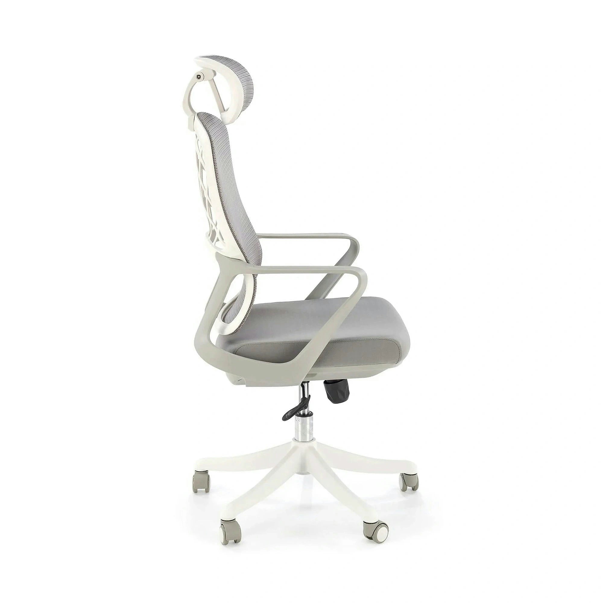 Scaun birou VESUVIO 2, gri/alb, stofa/panza/polipropilena, 59x59x115/120 cm