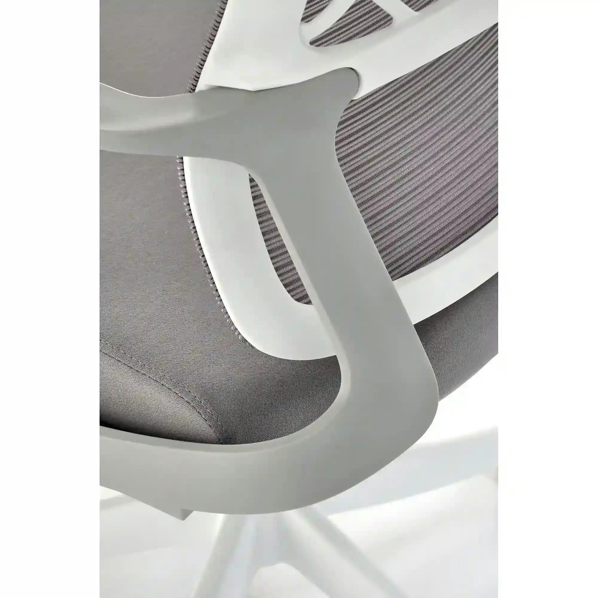 Scaun birou VESUVIO 2, gri/alb, stofa/panza/polipropilena, 59x59x115/120 cm
