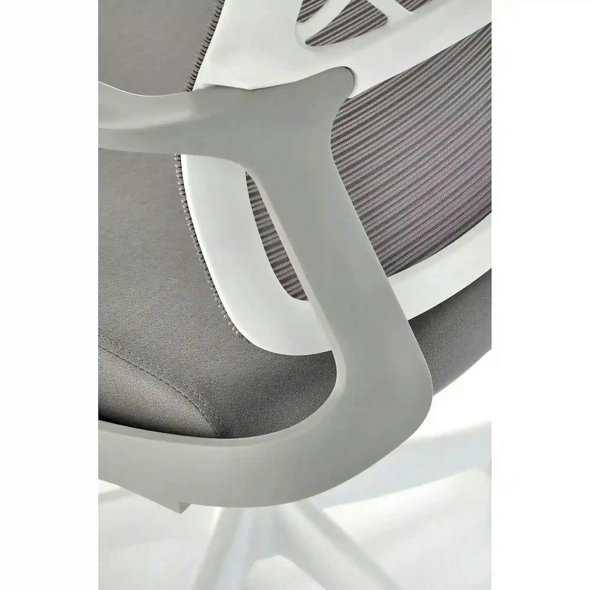 Scaun birou VESUVIO 2, gri/alb, stofa/panza/polipropilena, 59x59x115/120 cm