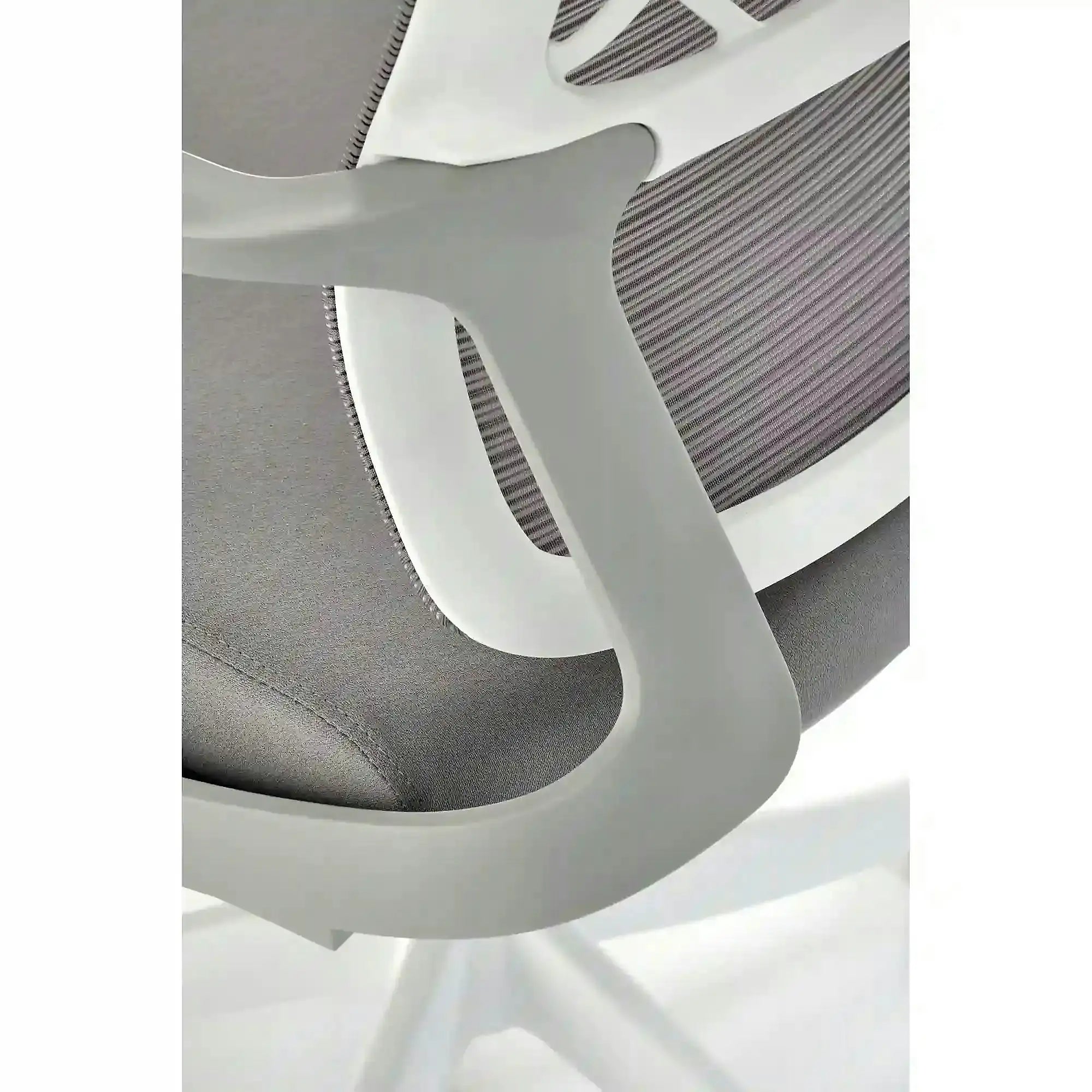 Scaun birou VESUVIO 2, gri/alb, stofa/panza/polipropilena, 59x59x115/120 cm