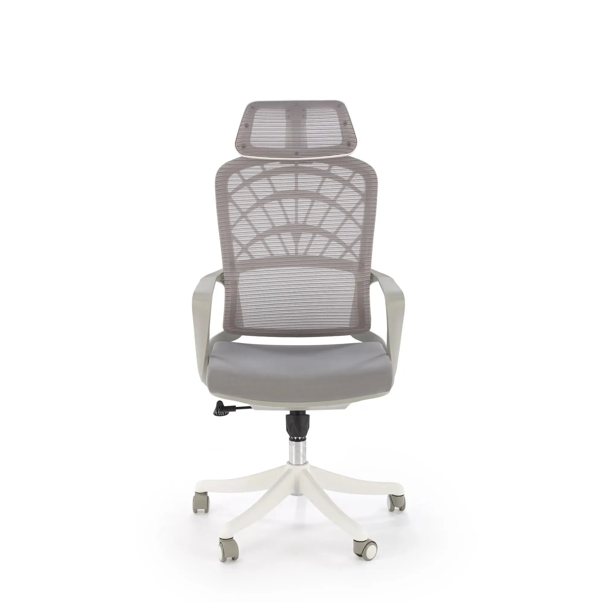 Scaun birou VESUVIO 2, gri/alb, stofa/panza/polipropilena, 59x59x115/120 cm