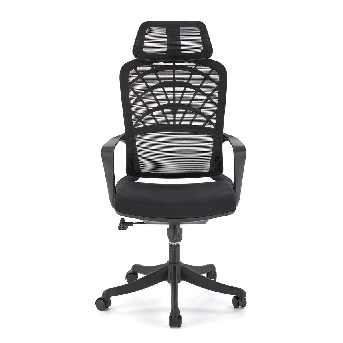 Scaun birou VESUVIO, negru, stofa/panza/polipropilena, 59x59x115/121 cm