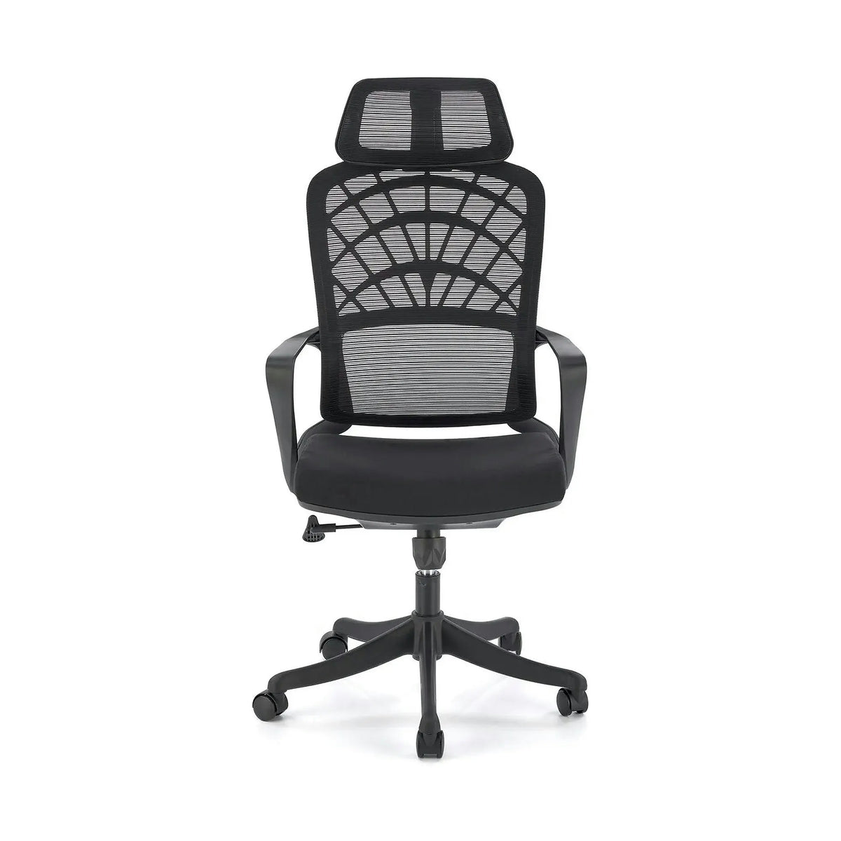 Scaun birou VESUVIO, negru, stofa/panza/polipropilena, 59x59x115/121 cm