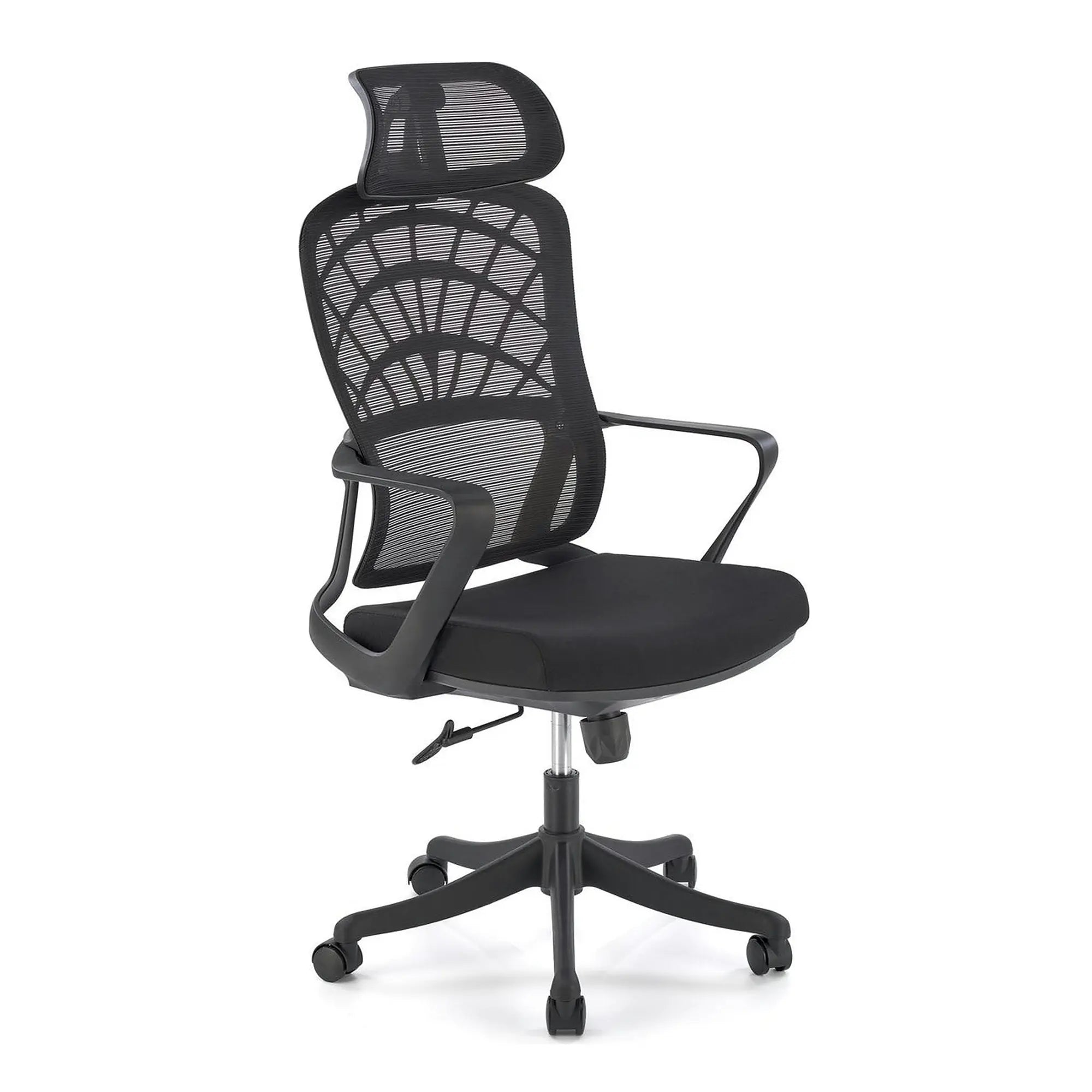 Scaun birou VESUVIO, negru, stofa/panza/polipropilena, 59x59x115/121 cm