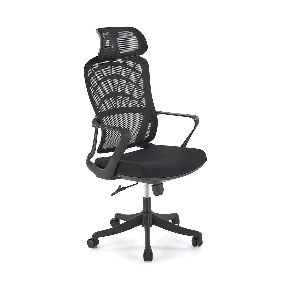 Scaun birou VESUVIO, negru, stofa/panza/polipropilena, 59x59x115/121 cm