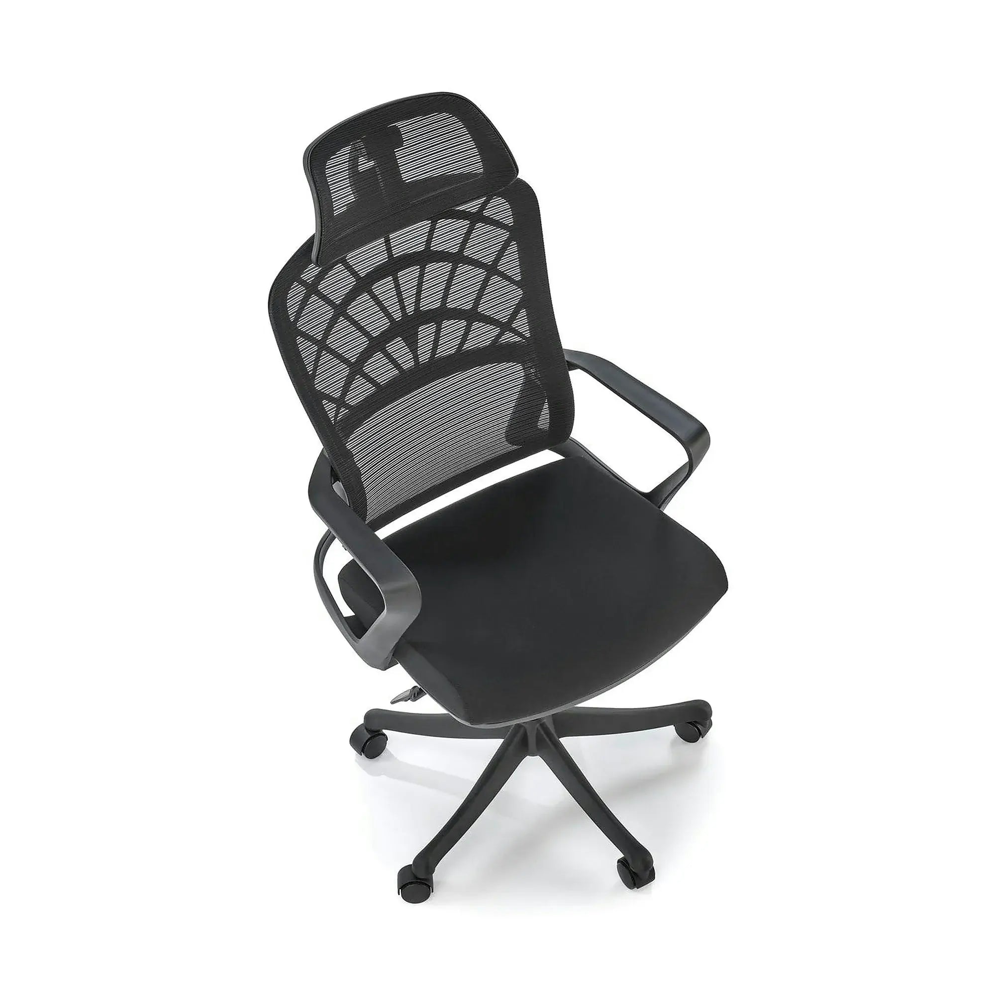Scaun birou VESUVIO, negru, stofa/panza/polipropilena, 59x59x115/121 cm