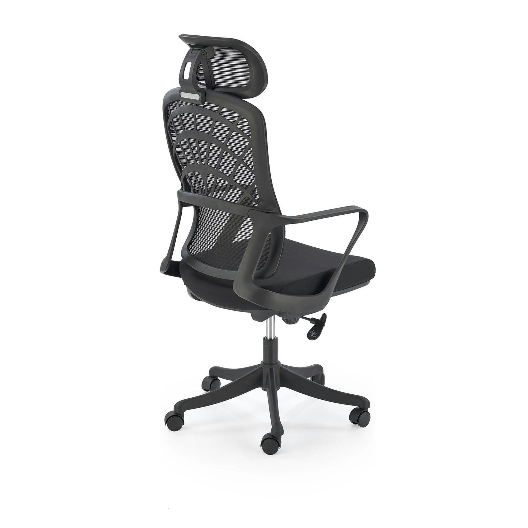Scaun birou VESUVIO, negru, stofa/panza/polipropilena, 59x59x115/121 cm