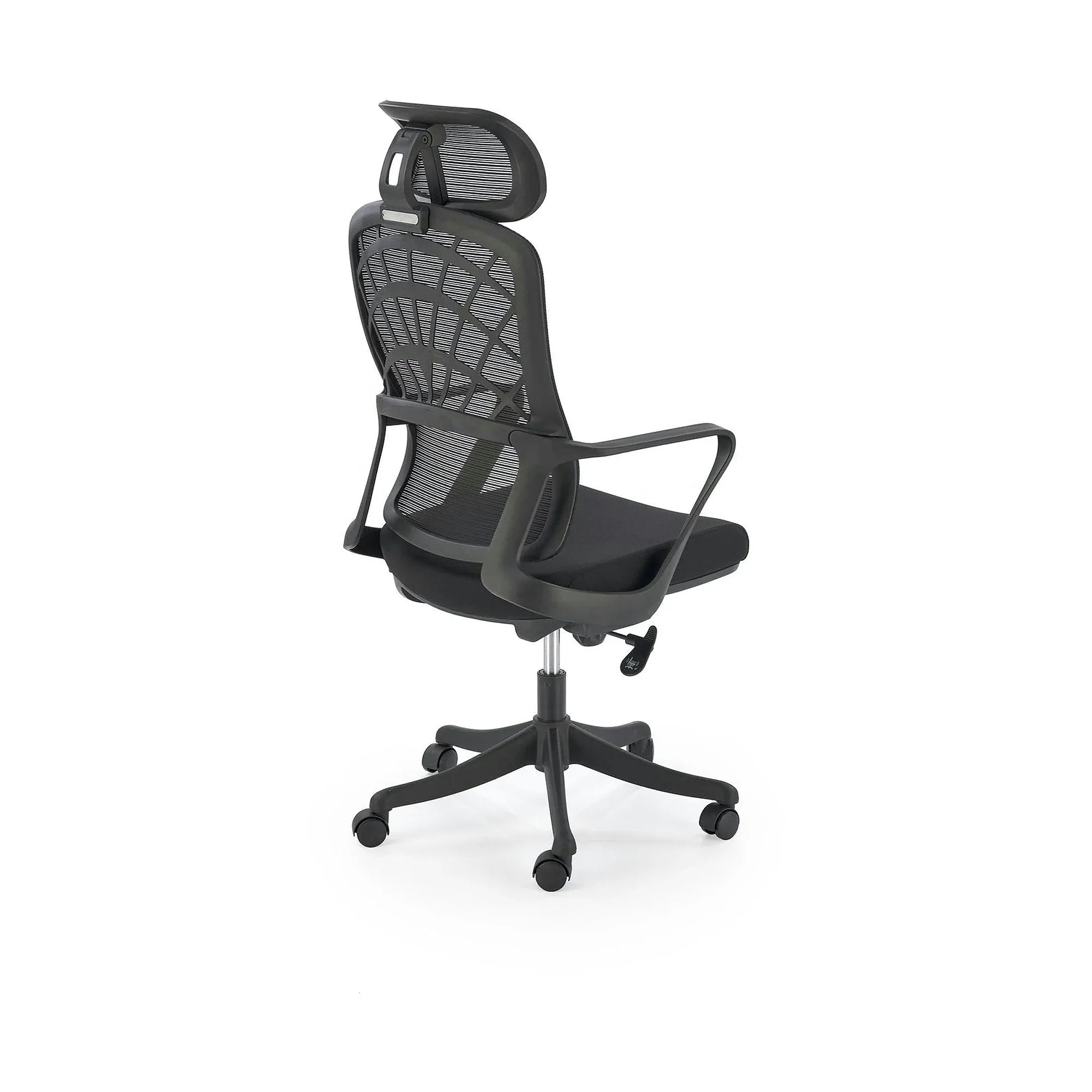 Scaun birou VESUVIO, negru, stofa/panza/polipropilena, 59x59x115/121 cm