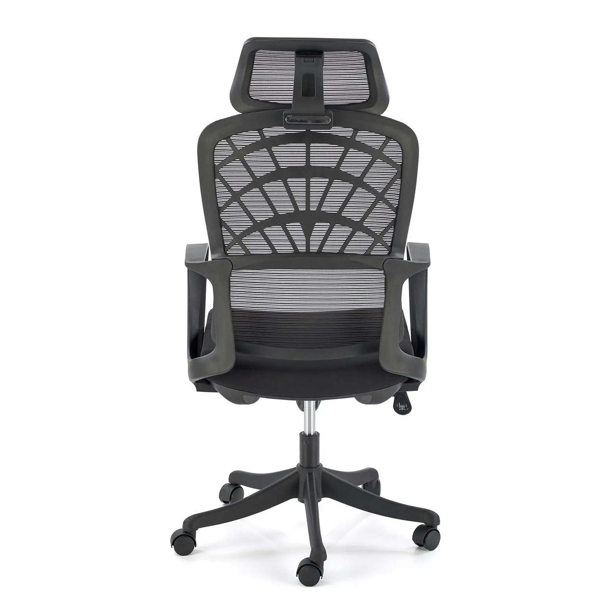 Scaun birou VESUVIO, negru, stofa/panza/polipropilena, 59x59x115/121 cm