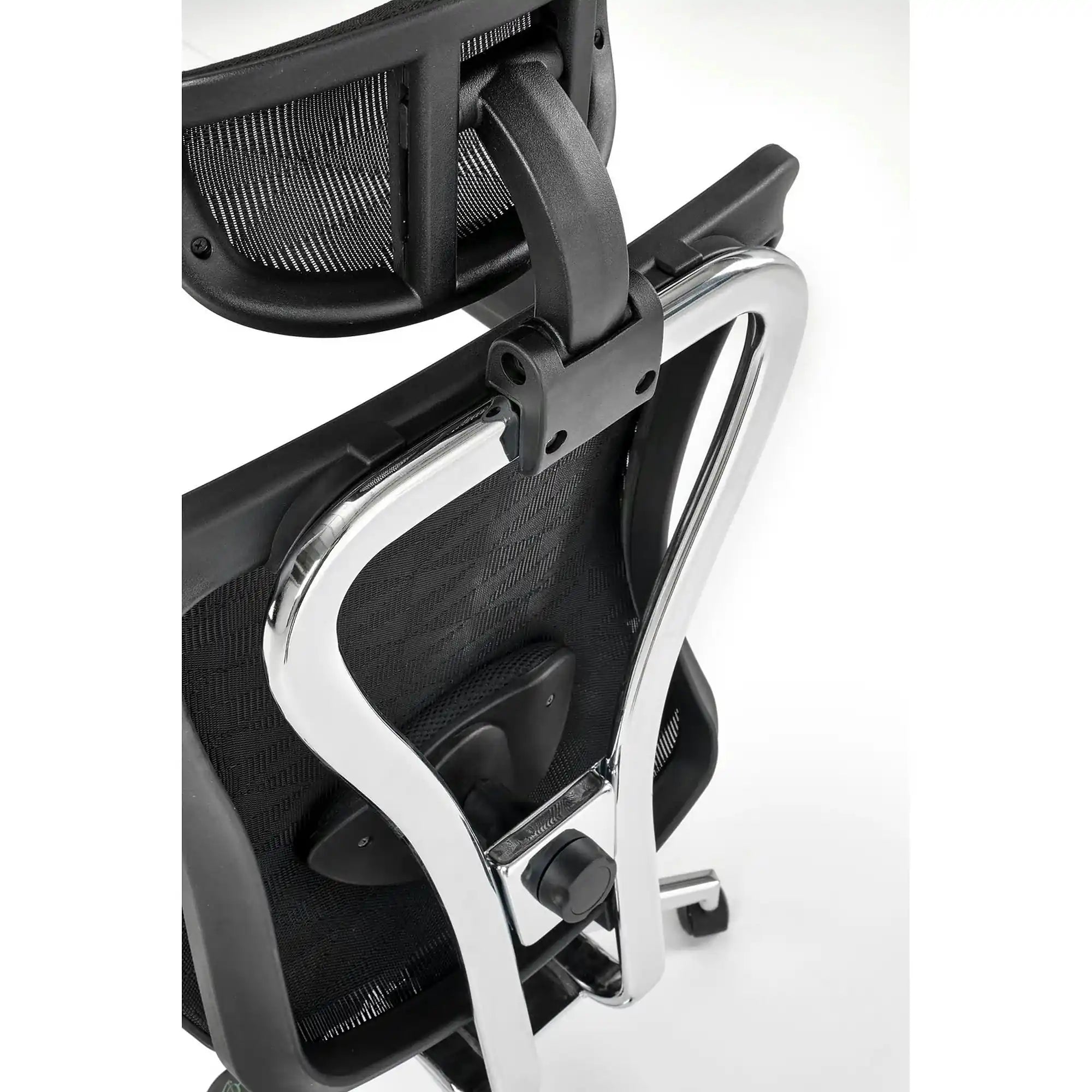 Scaun birou VIXEN, negru/crom, stofa clasica/metal, 68x65x117/125 cm