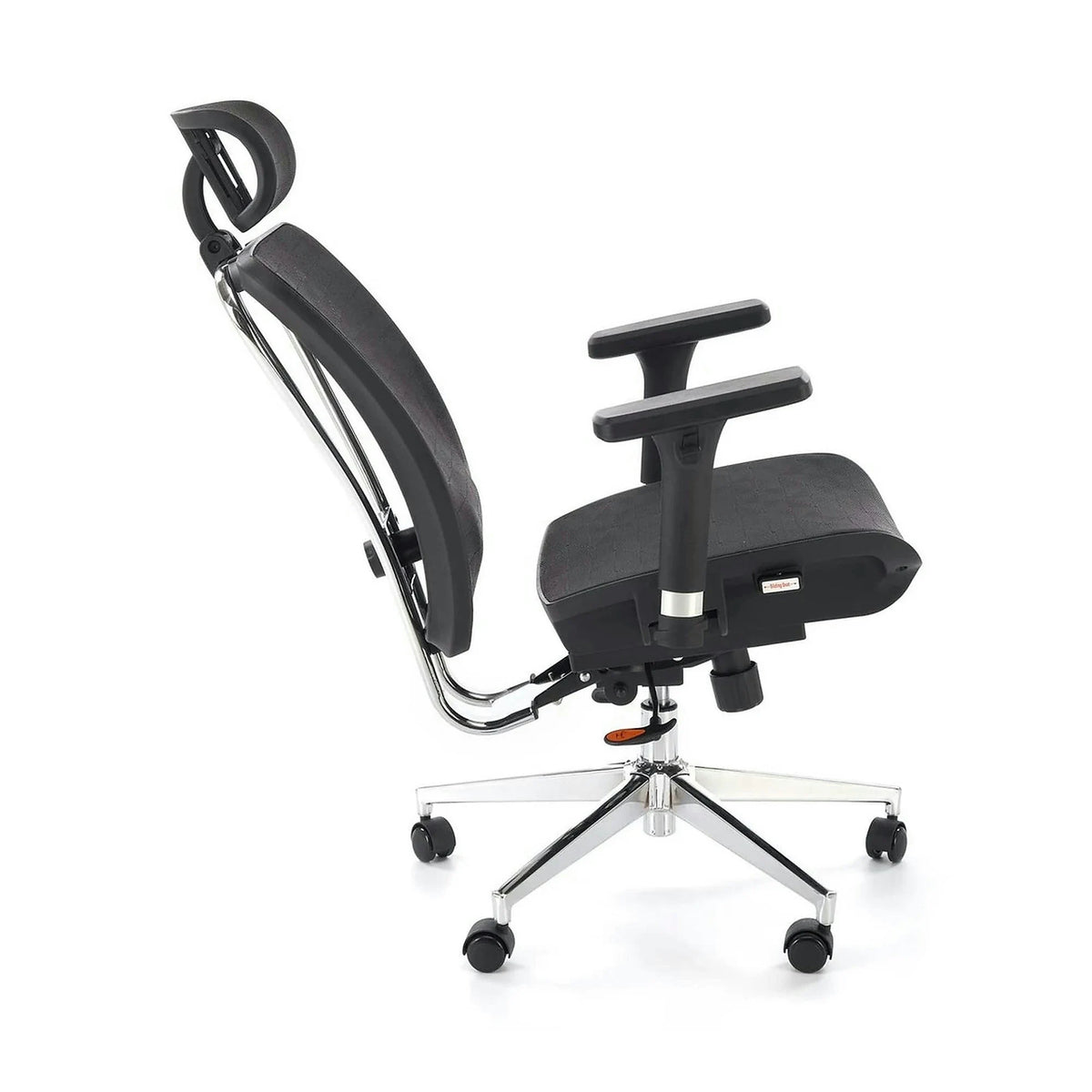 Scaun birou VIXEN, negru/crom, stofa clasica/metal, 68x65x117/125 cm