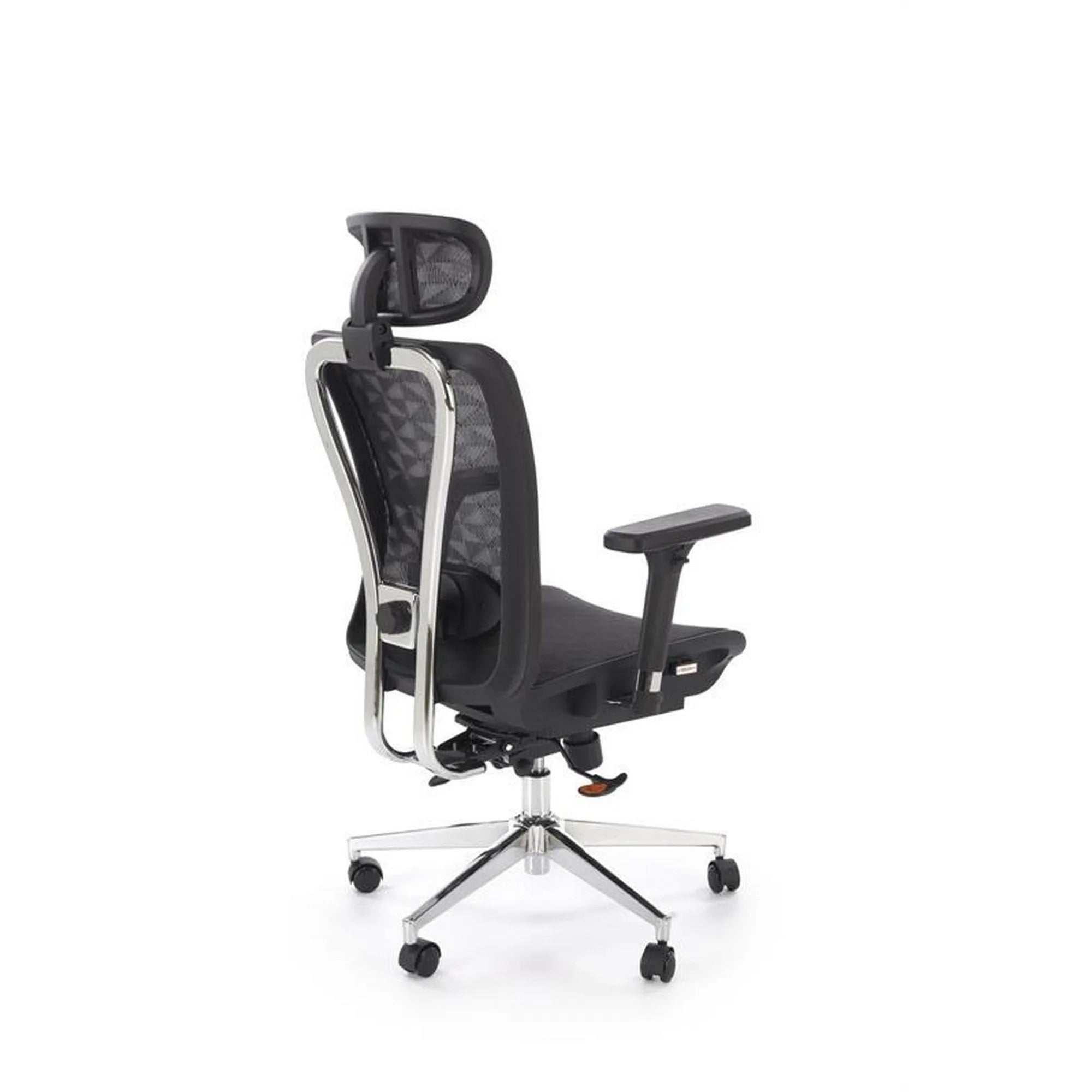 Scaun birou VIXEN, negru/crom, stofa clasica/metal, 68x65x117/125 cm