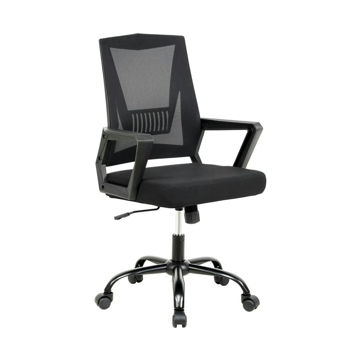 Scaun birou YUKI, negru, stofa/plasa, 56x58x96/102 cm