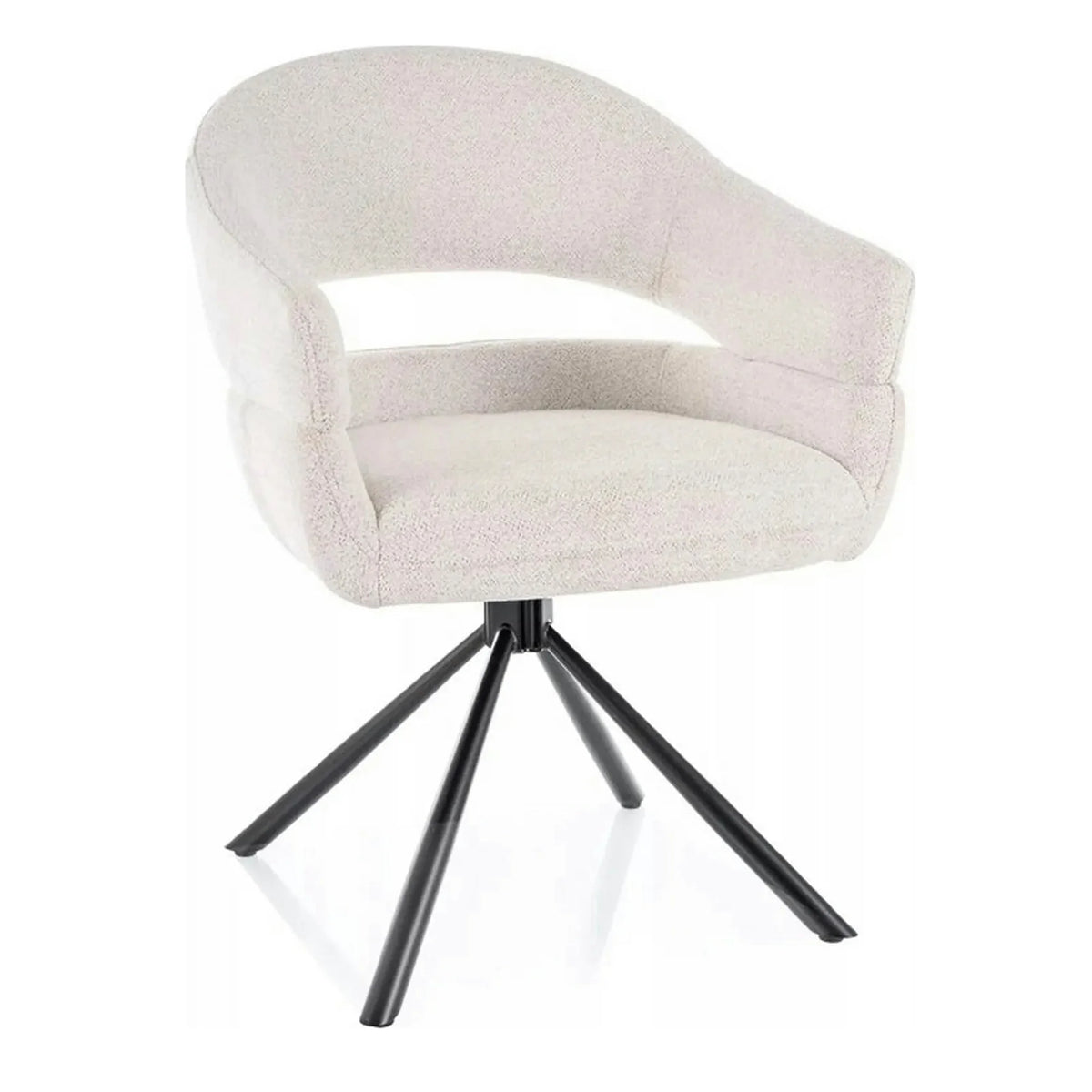 Scaun BORGO, bej - Raven 22, stofa clasica/metal, 58x60x87 cm