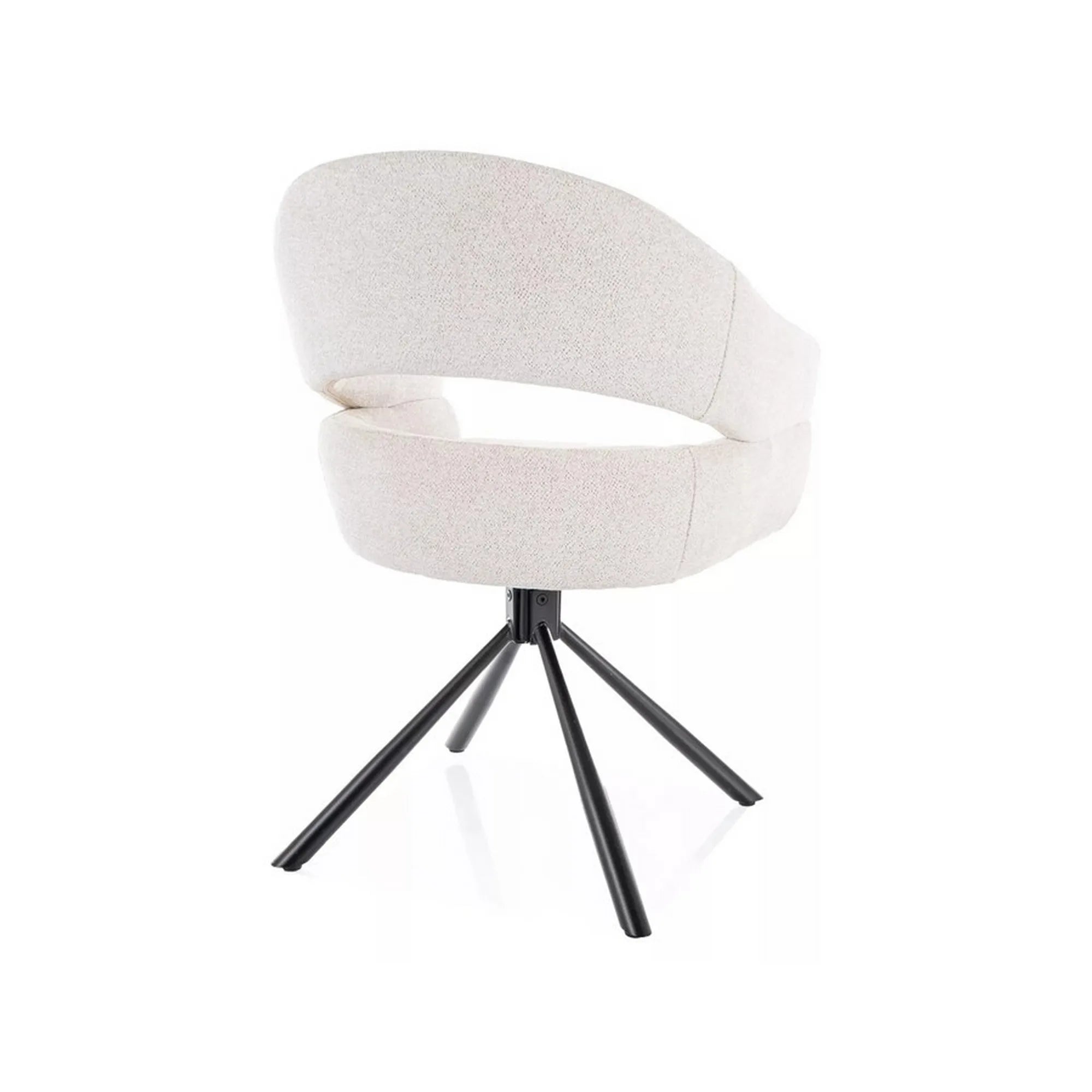 Scaun BORGO, bej - Raven 22, stofa clasica/metal, 58x60x87 cm